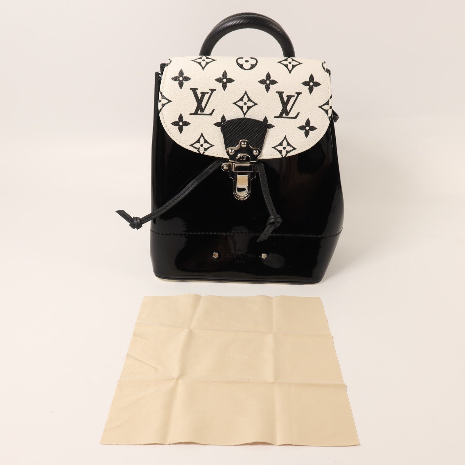 LOUIS VUITTON 漆皮皮革/Monogram Mini Hot Springs銀扣背包
