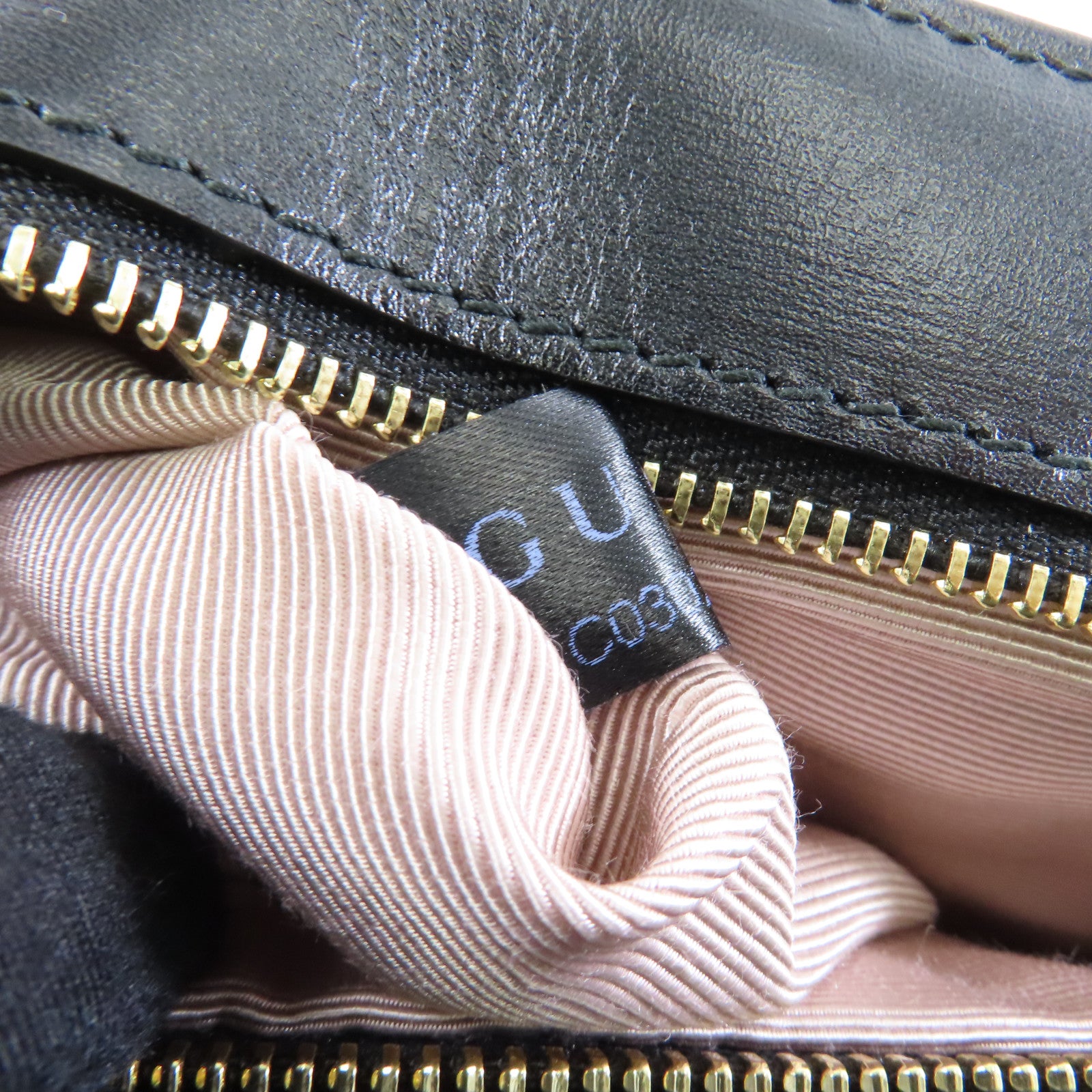 GUCCI 牛皮皮革Double GG Shoulder Bag金扣肩背袋黑色