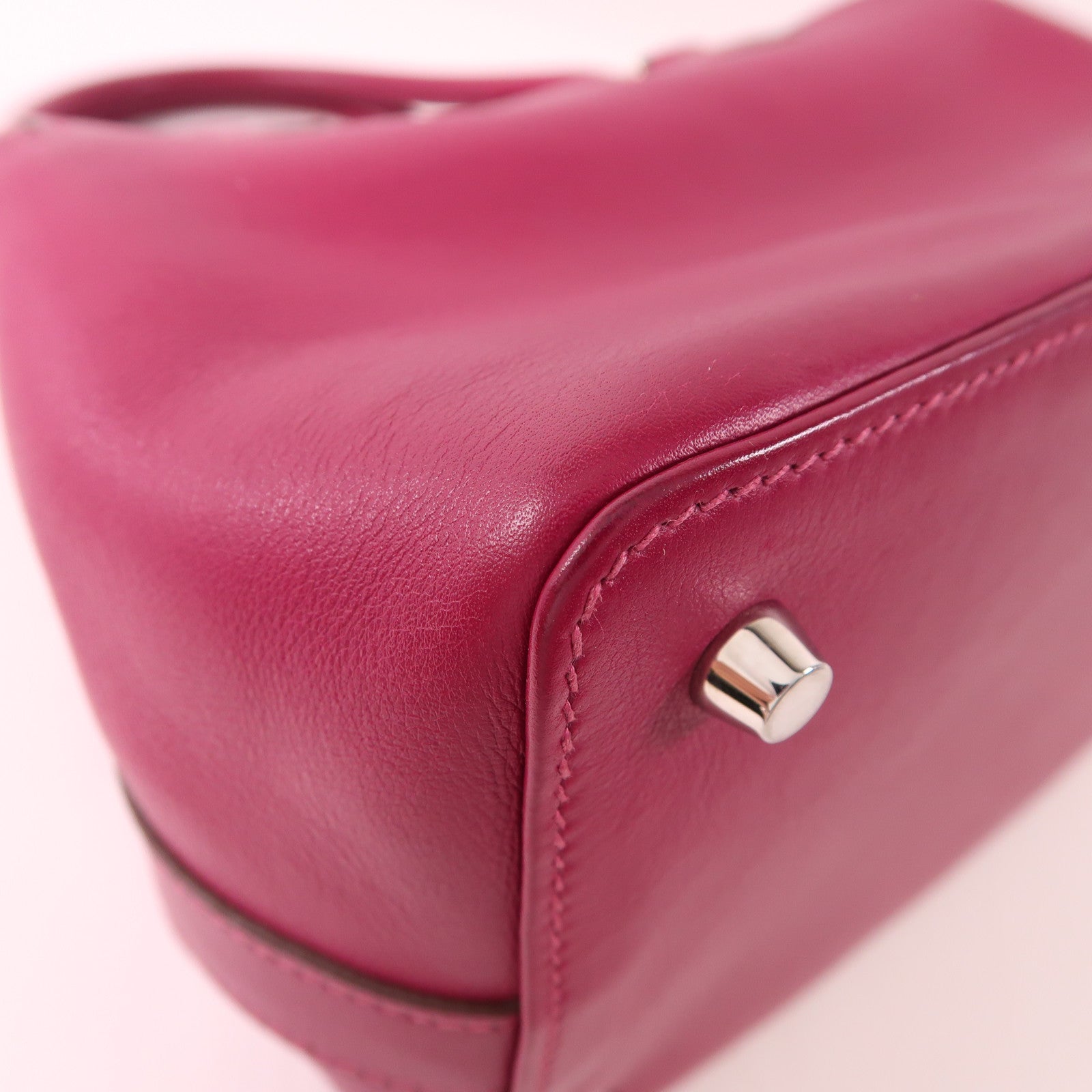 HERMES Evercolor皮革Tool Box 20手挽肩背兩用袋L3 Rose Purple