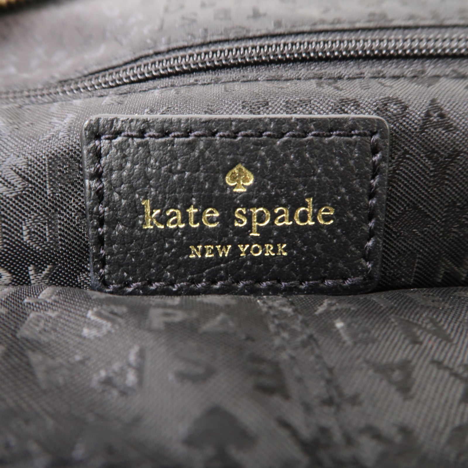 Kate Spade 【激減優惠】牛皮皮革Handbag金扣手挽袋黑色