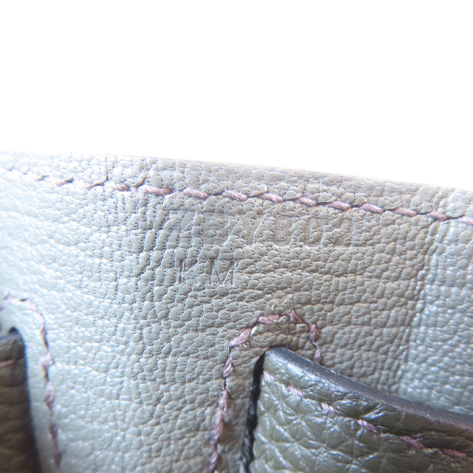 HERMES Togo皮革Kelly 28金扣手挽肩背兩用袋Vert de Gris/深綠色