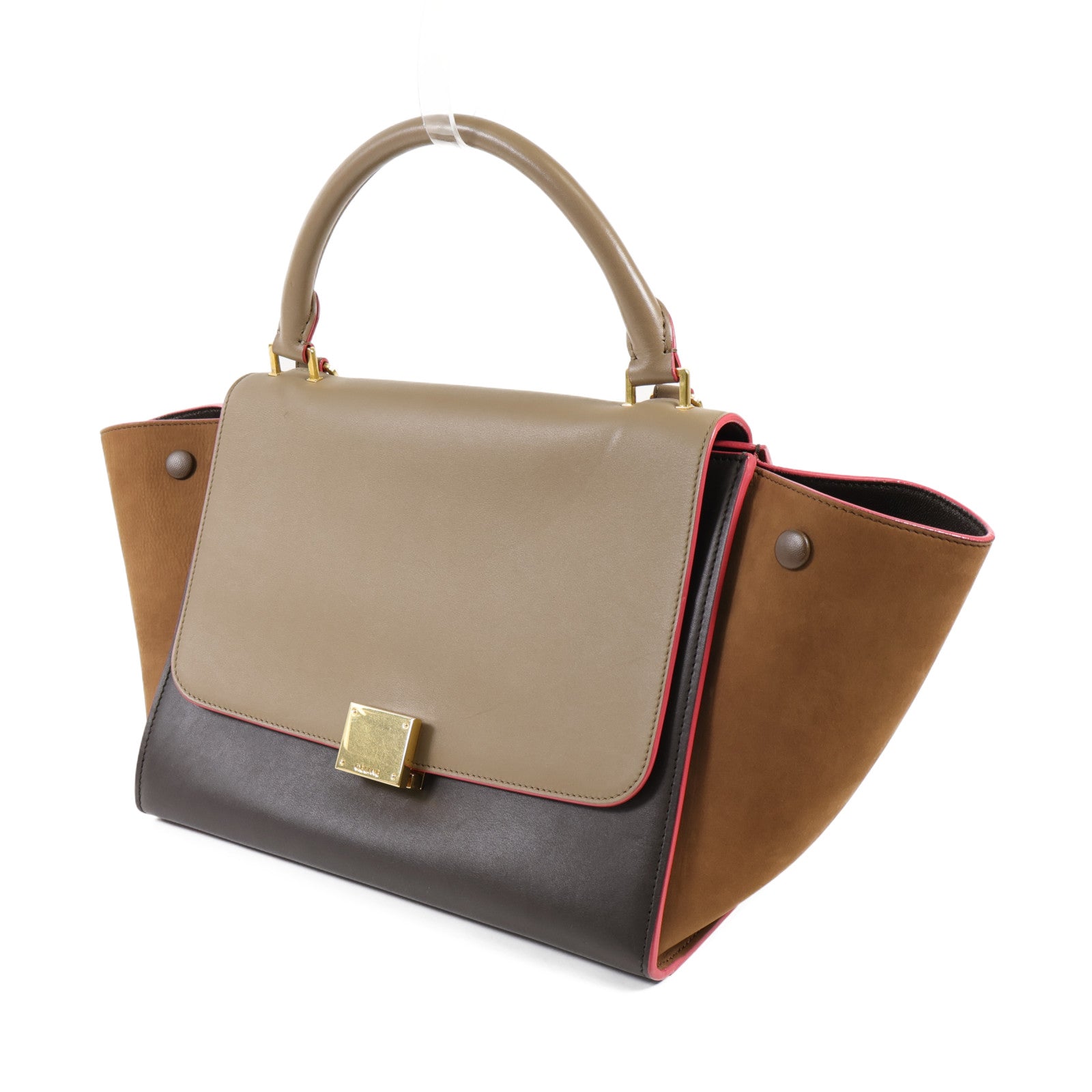 CELINE 牛皮皮革Trapeze金扣手挽肩背兩用袋