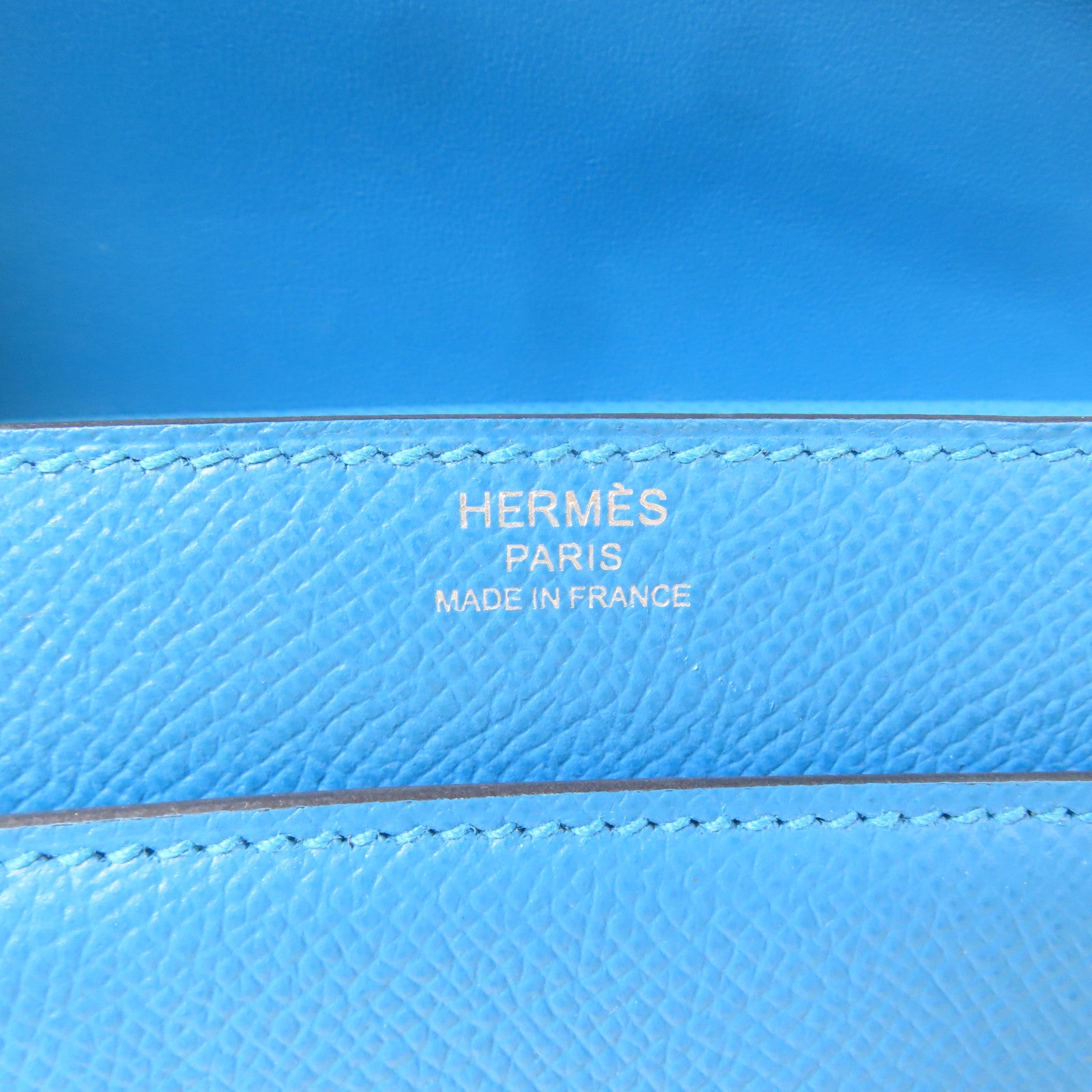 HERMES 【激減優惠】Epsom皮革Verrou 21銀扣肩背袋Blue Zanzibar/藍色