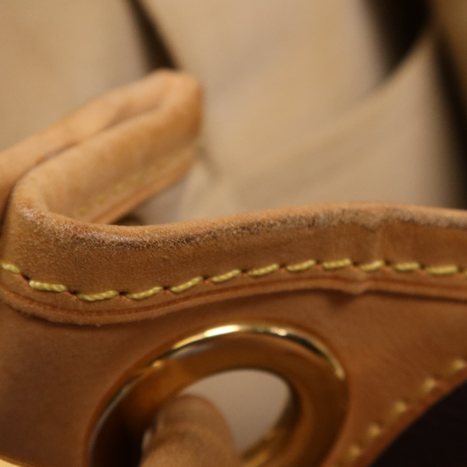 LOUIS VUITTON Monogram Galliera PM金扣肩背袋棕色