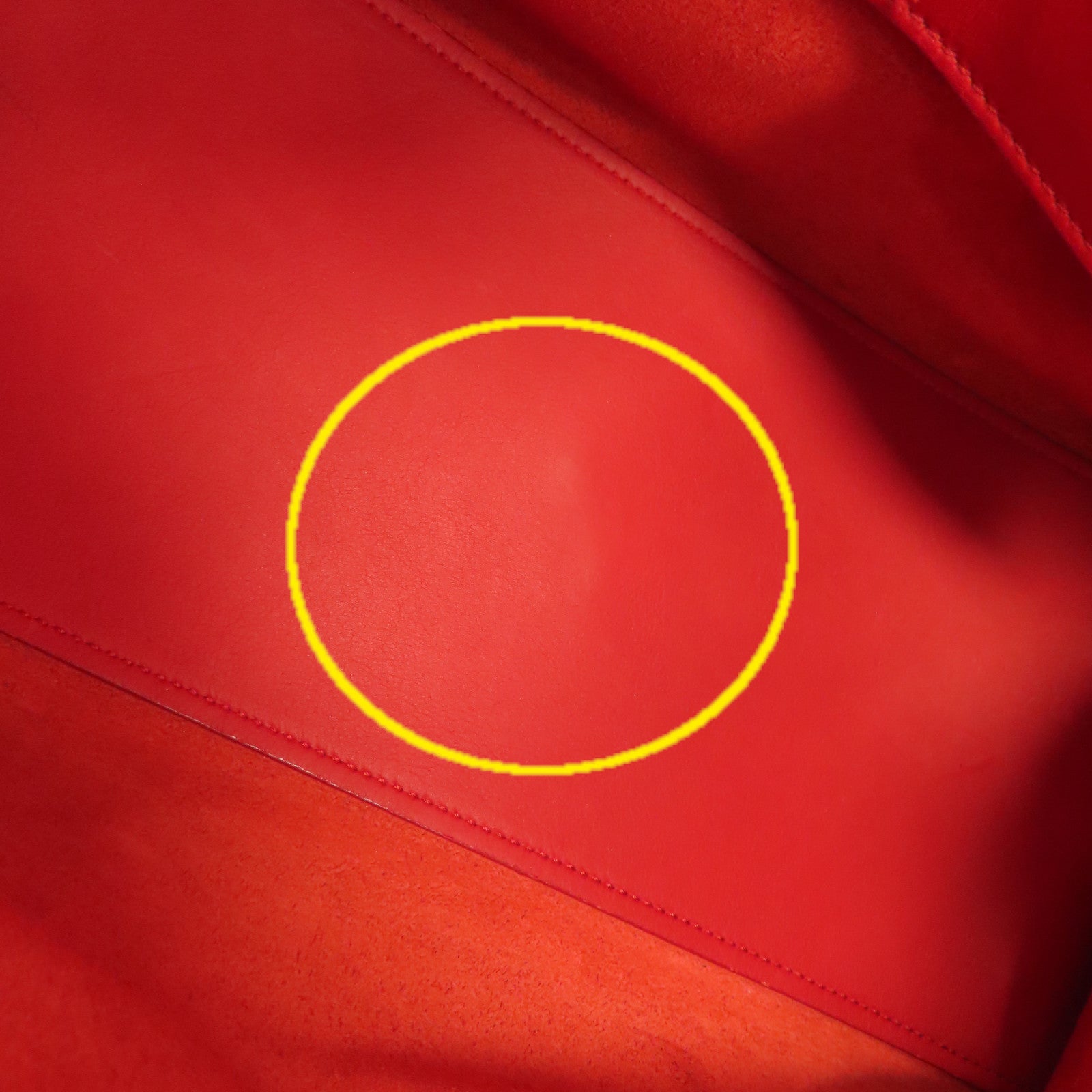 YVES SAINT LAURENT 【激減優惠】牛皮皮革2Way Shoulder Bag金扣手挽肩背兩用袋紅色