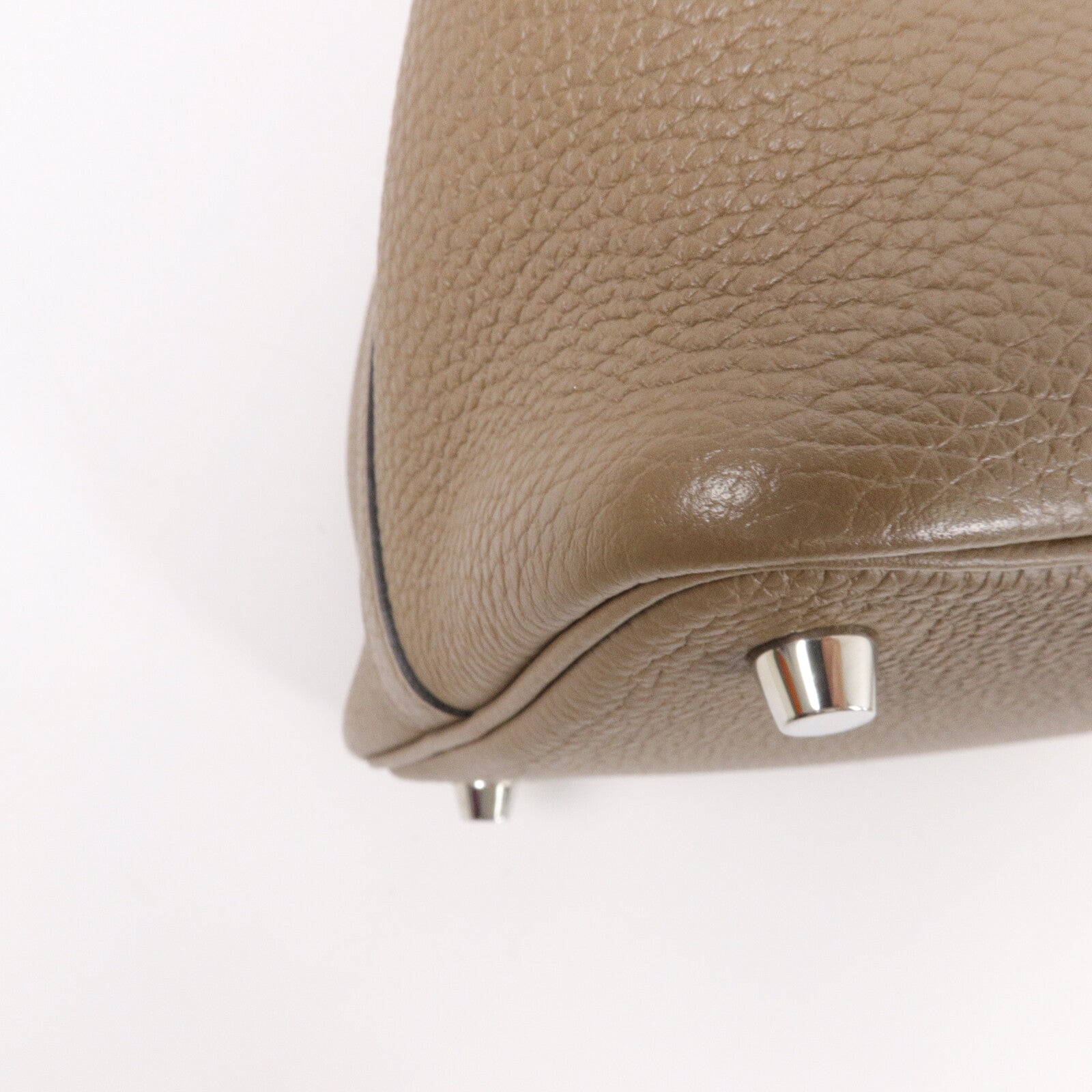 HERMES Clemence皮革Picotin PM手挽袋Trench