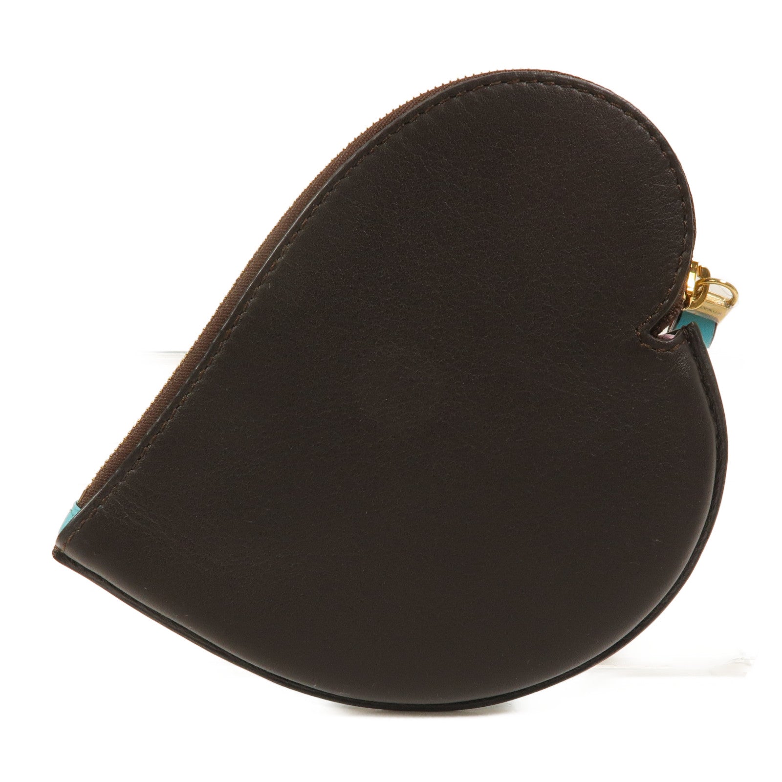 Delvaux 牛皮皮革Heart Charm Pouch零錢包