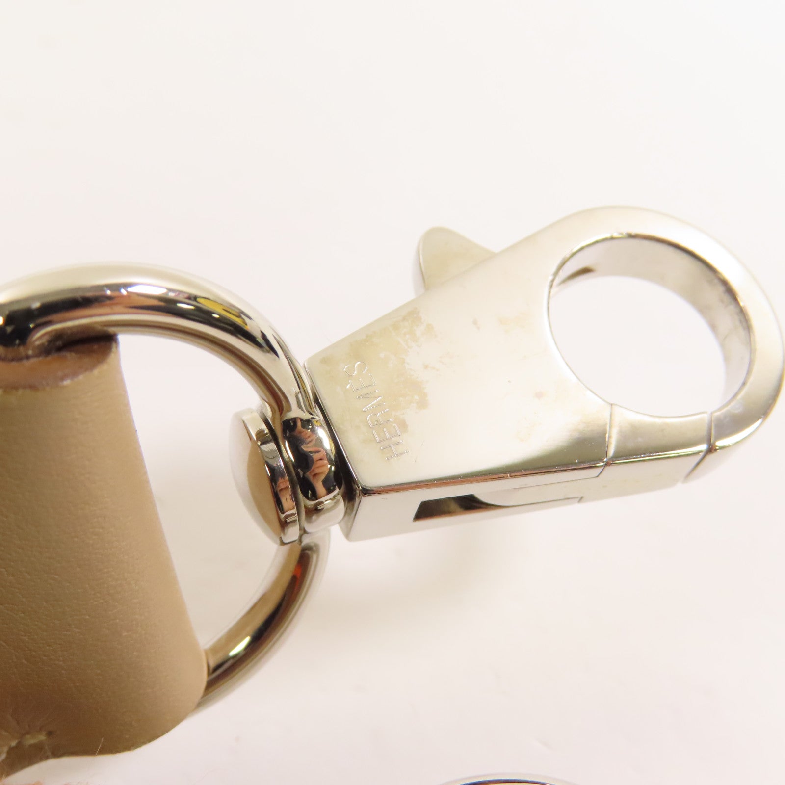 HERMES Swift皮革Toolbox 26銀扣手挽肩背兩用袋Argile/淺褐色