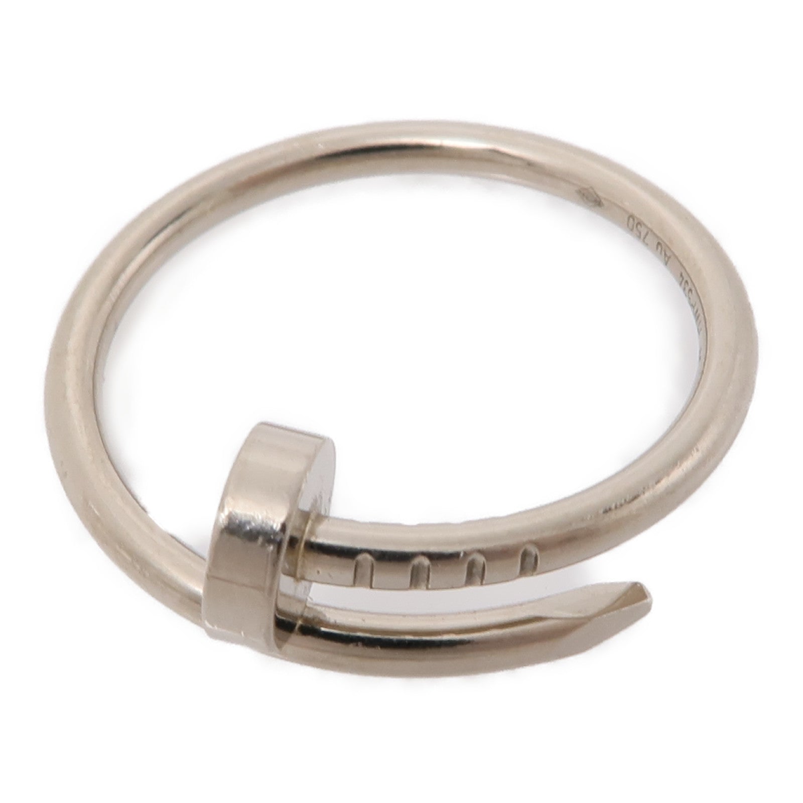 CARTIER 18K白金Juste Un Clou戒指US#7.5
