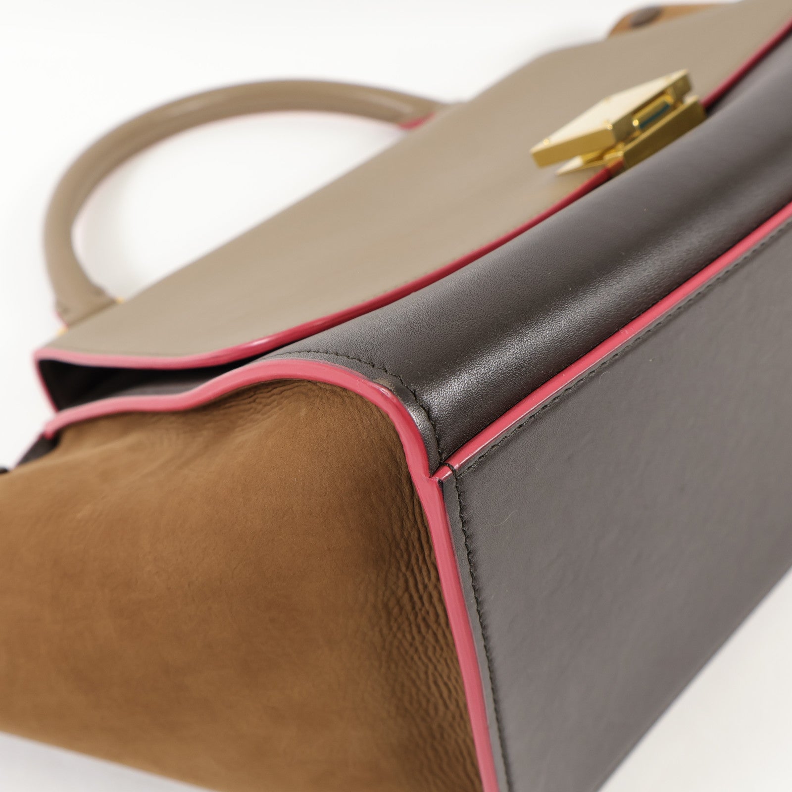 CELINE 牛皮皮革Trapeze金扣手挽肩背兩用袋