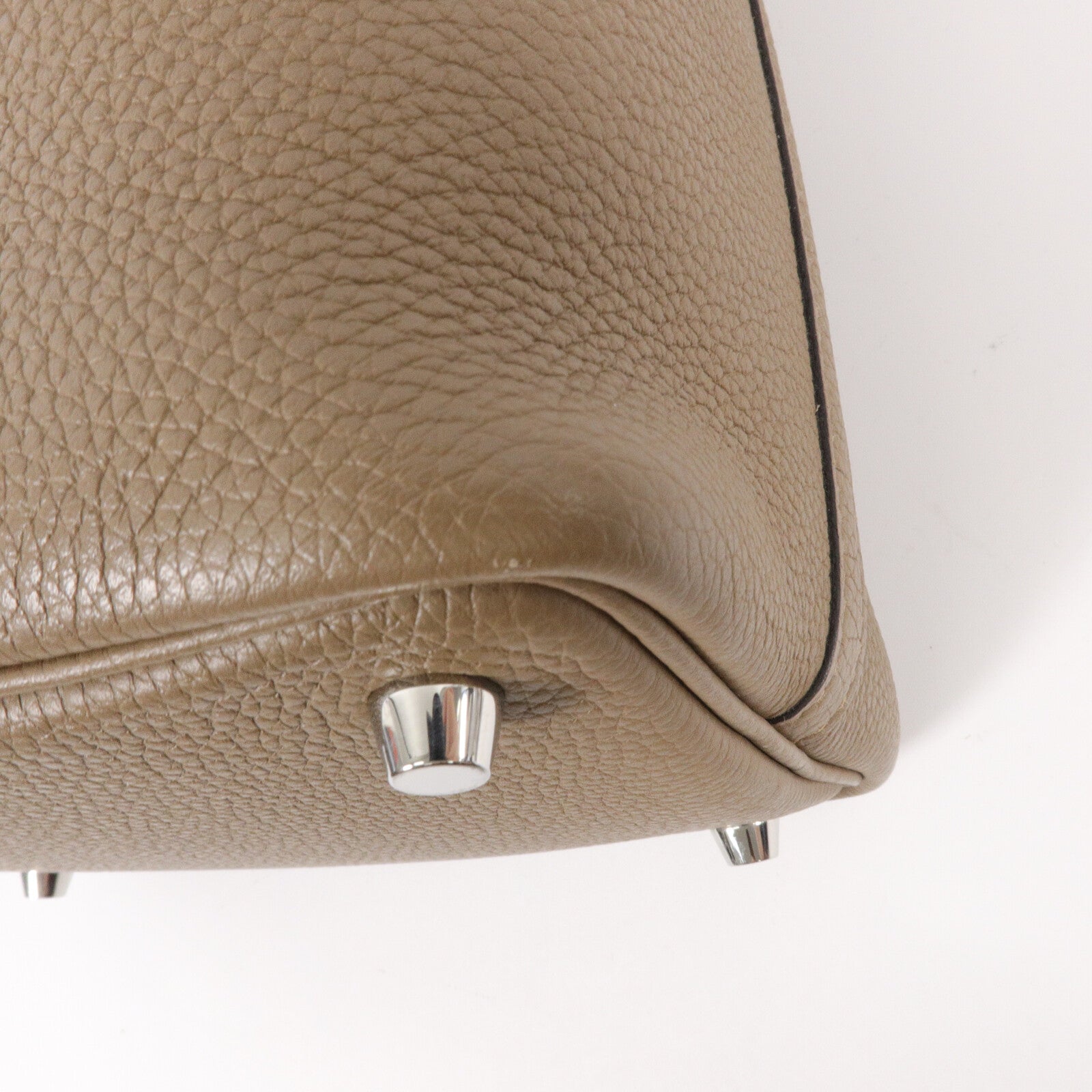 HERMES Clemence皮革Picotin PM手挽袋Trench