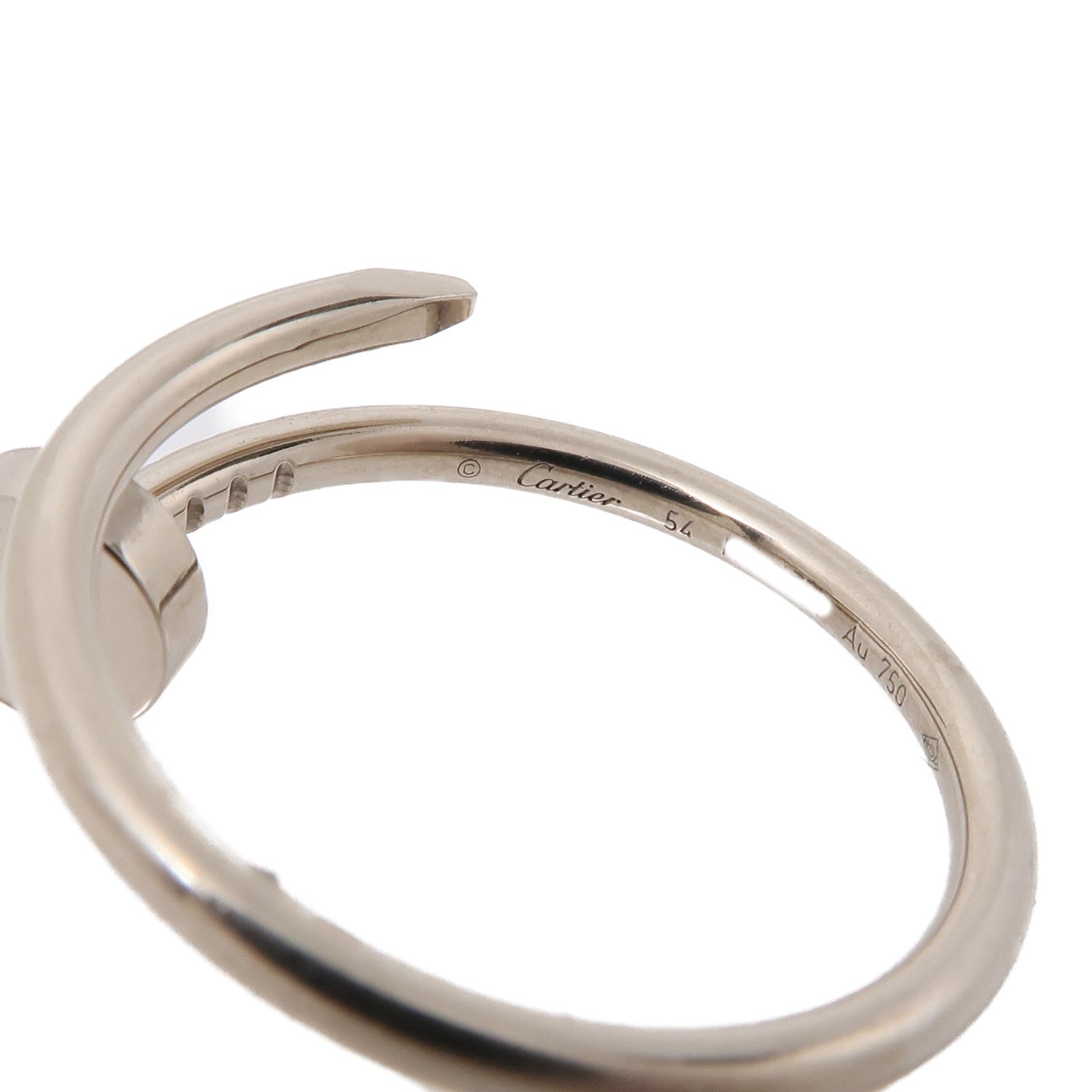 CARTIER 18K白金Juste Un Clou戒指US#7.5