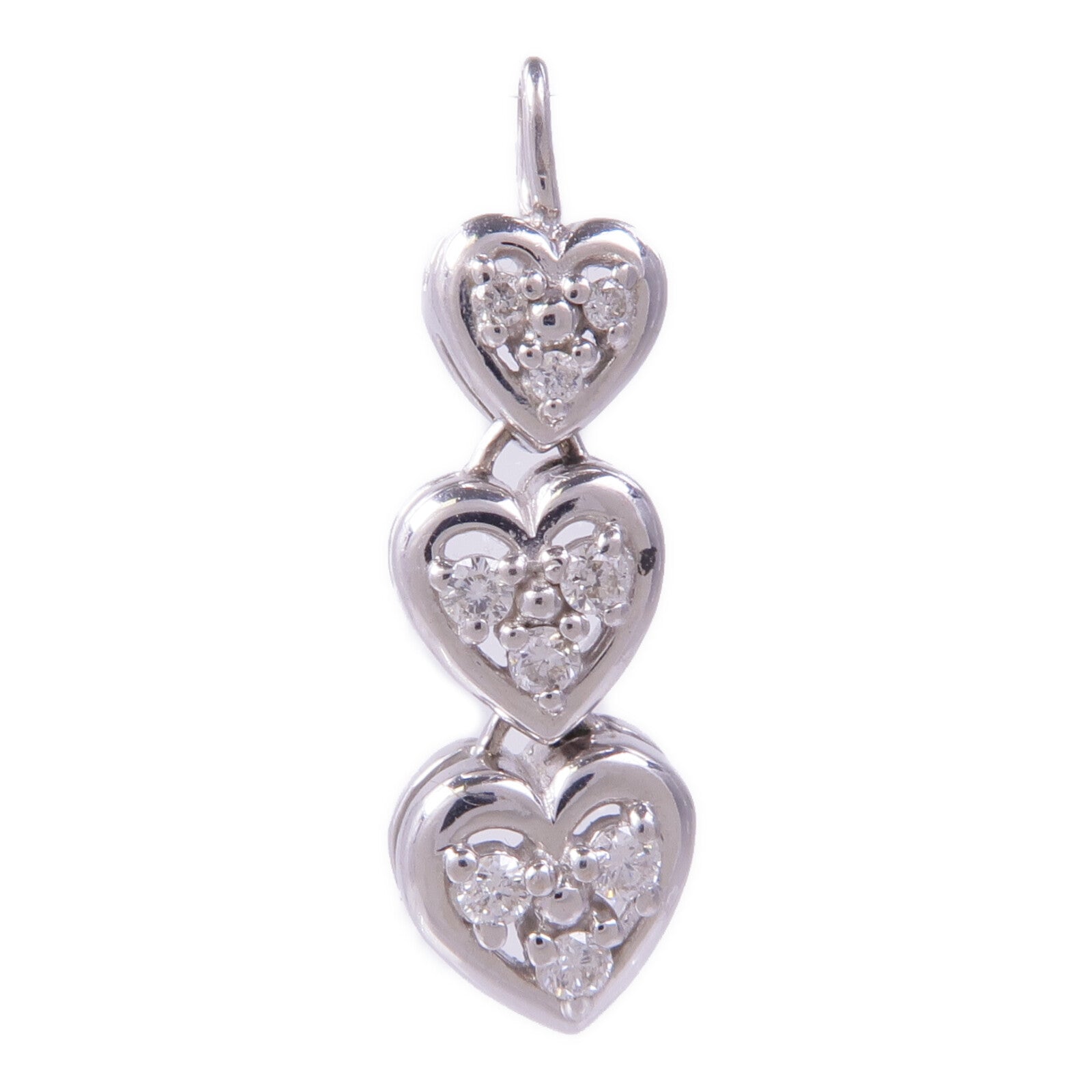 JEWELRY 18K白金Diamond Pendant Top鑽石吊墜