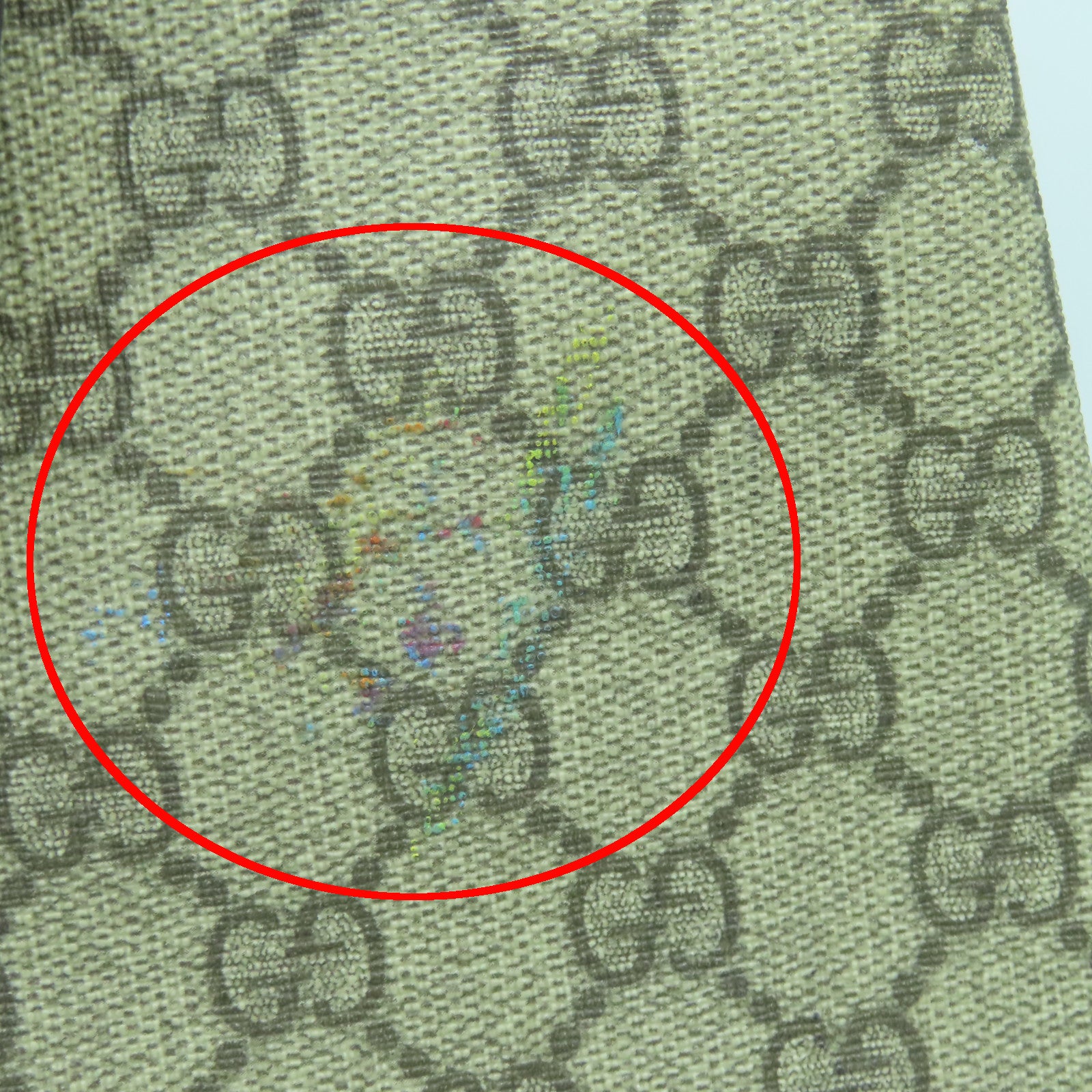 GUCCI 塗層帆布Hand Bag銀扣肩背袋啡色