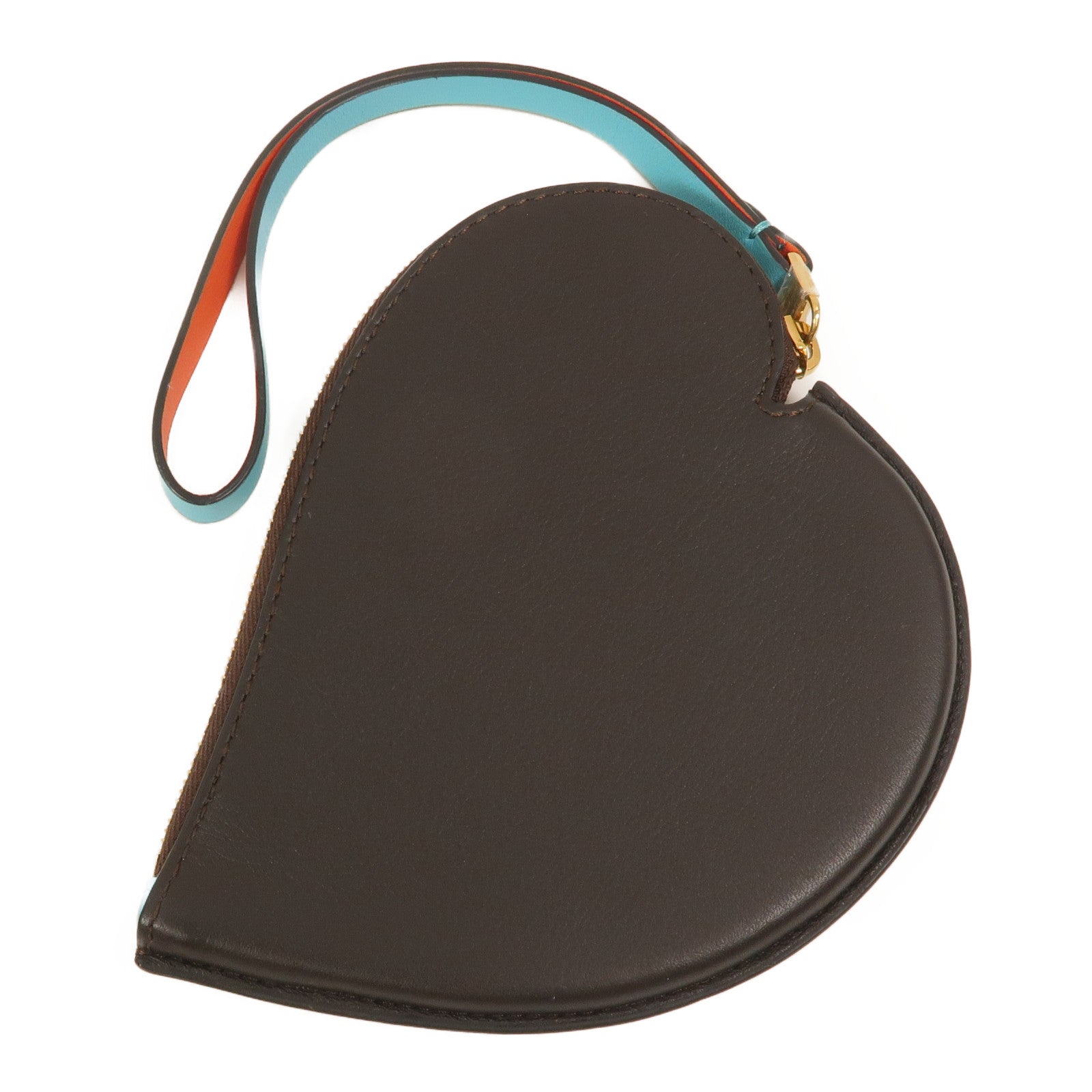 Delvaux 牛皮皮革Heart Charm Pouch零錢包