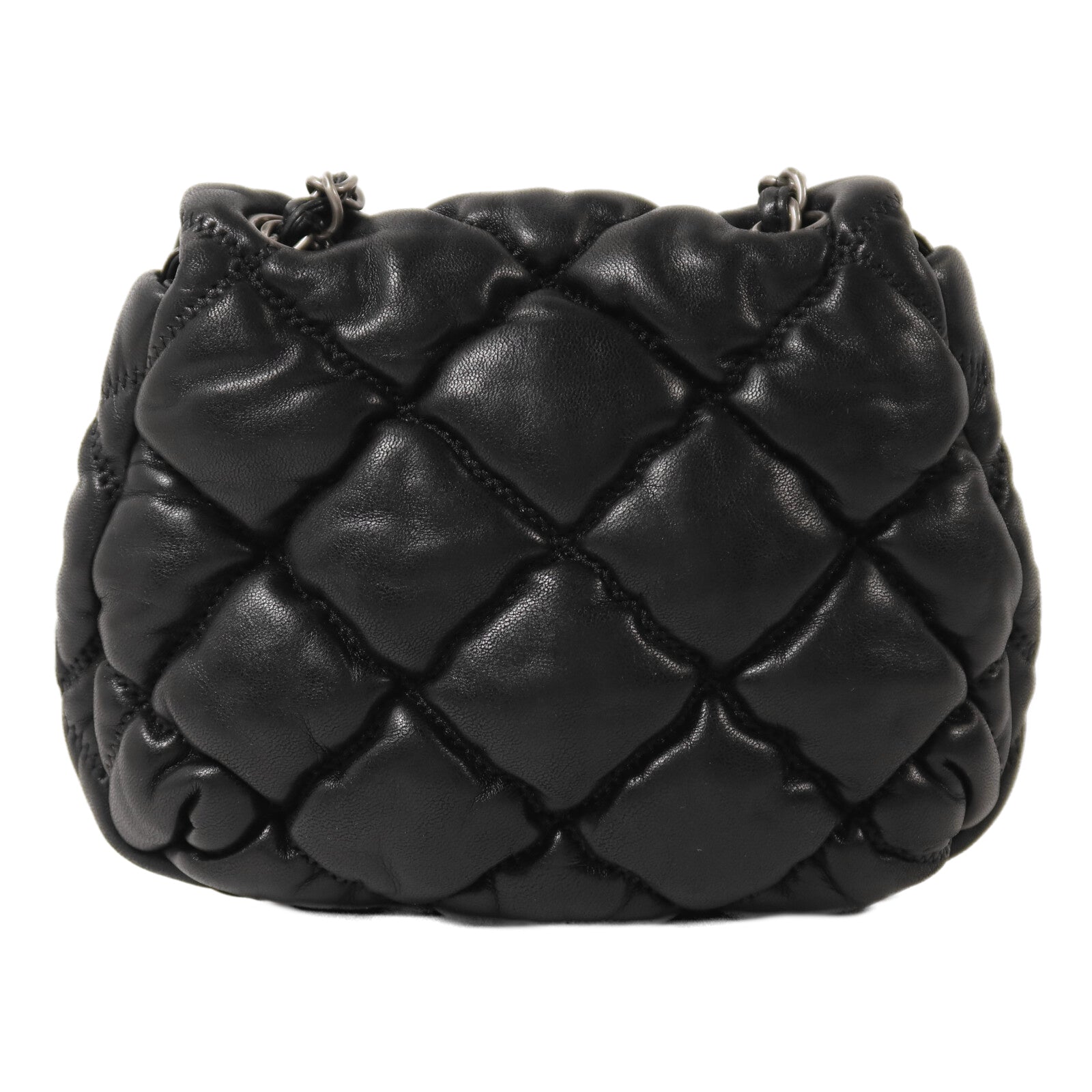CHANEL 羊皮皮革Chain Shoulder銀扣鏈帶肩背袋