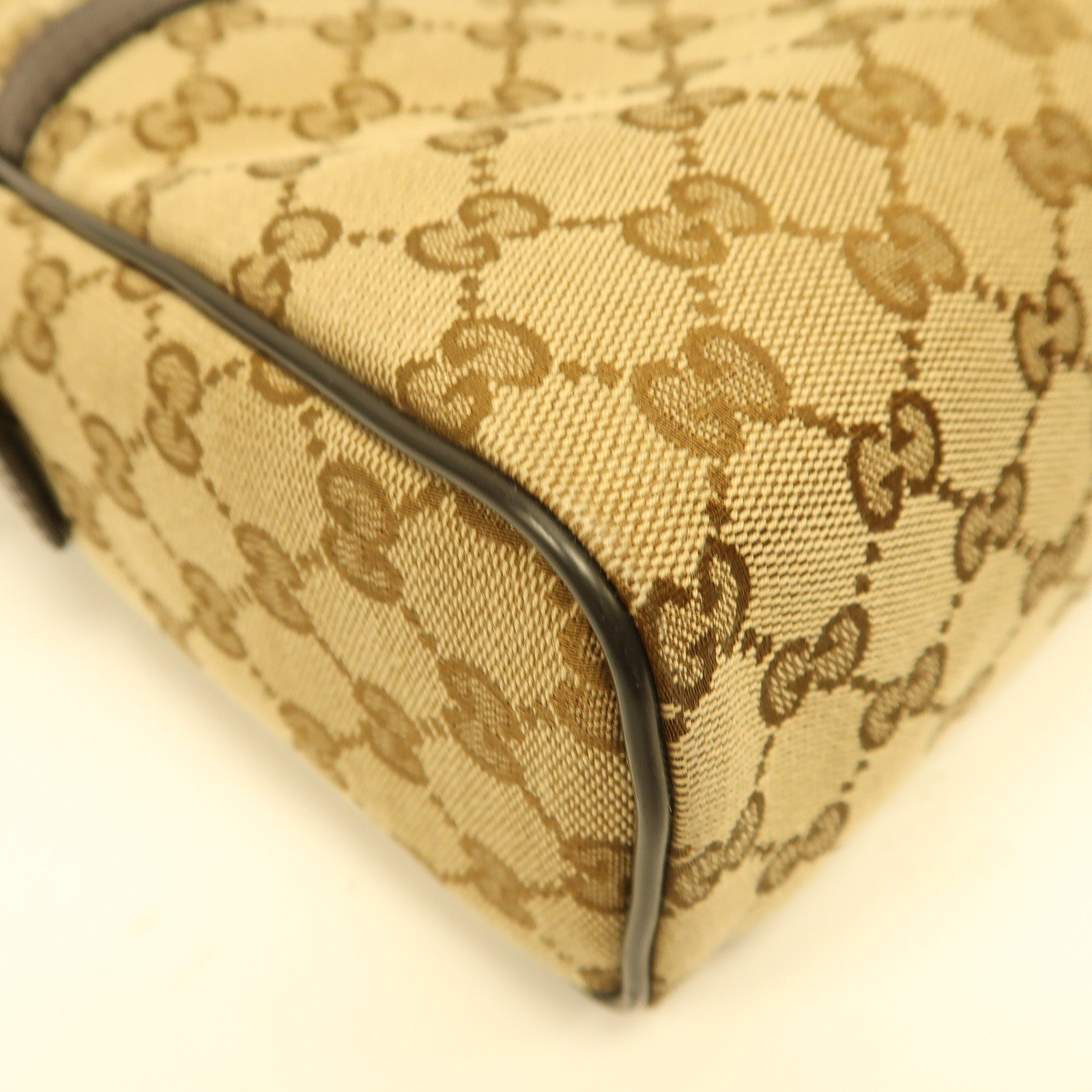GUCCI 【激減優惠】帆布Shoulder Bag銀扣肩背袋啡色