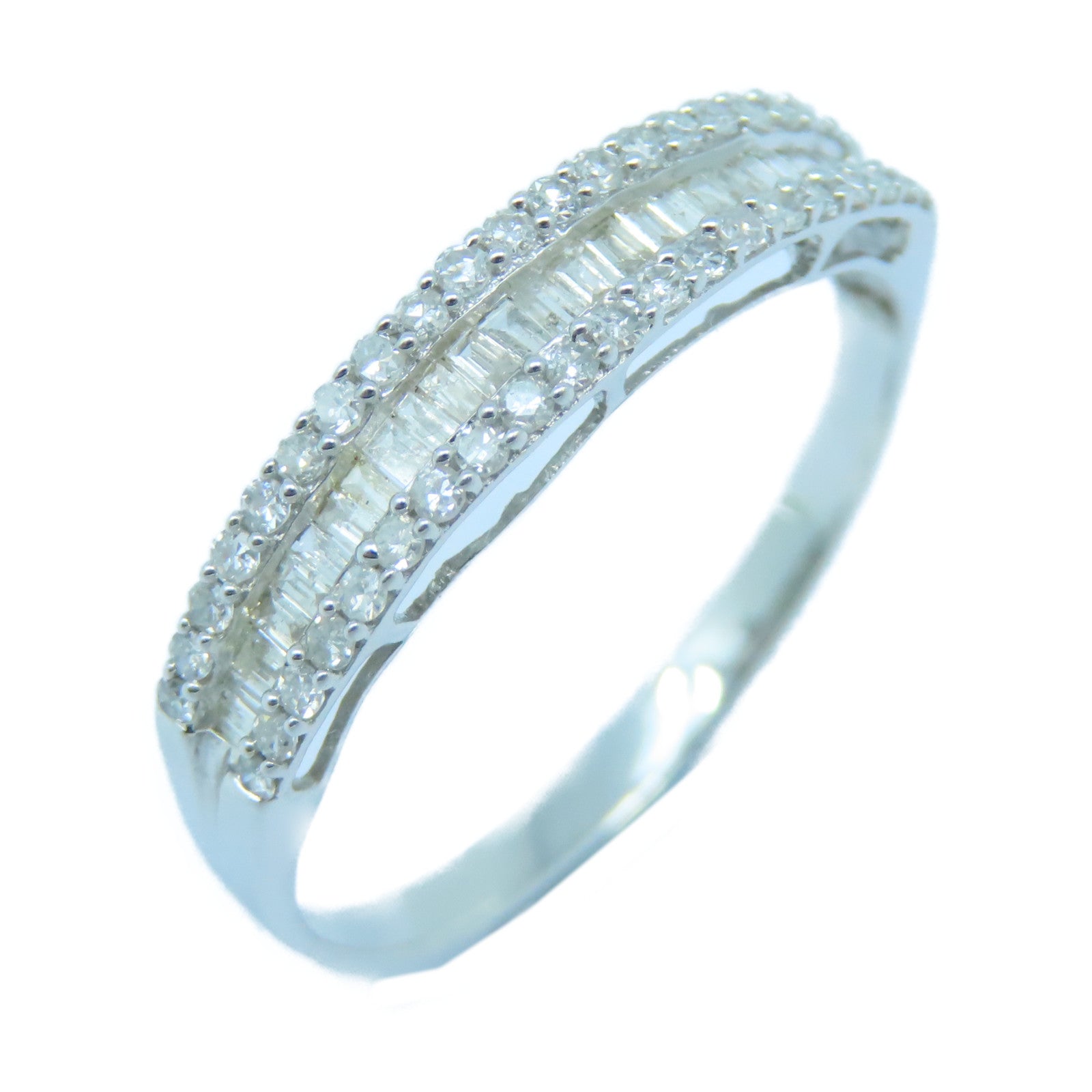 JEWELRY 【激減優惠】18K白金Diamond Ring鑽石戒指US#10