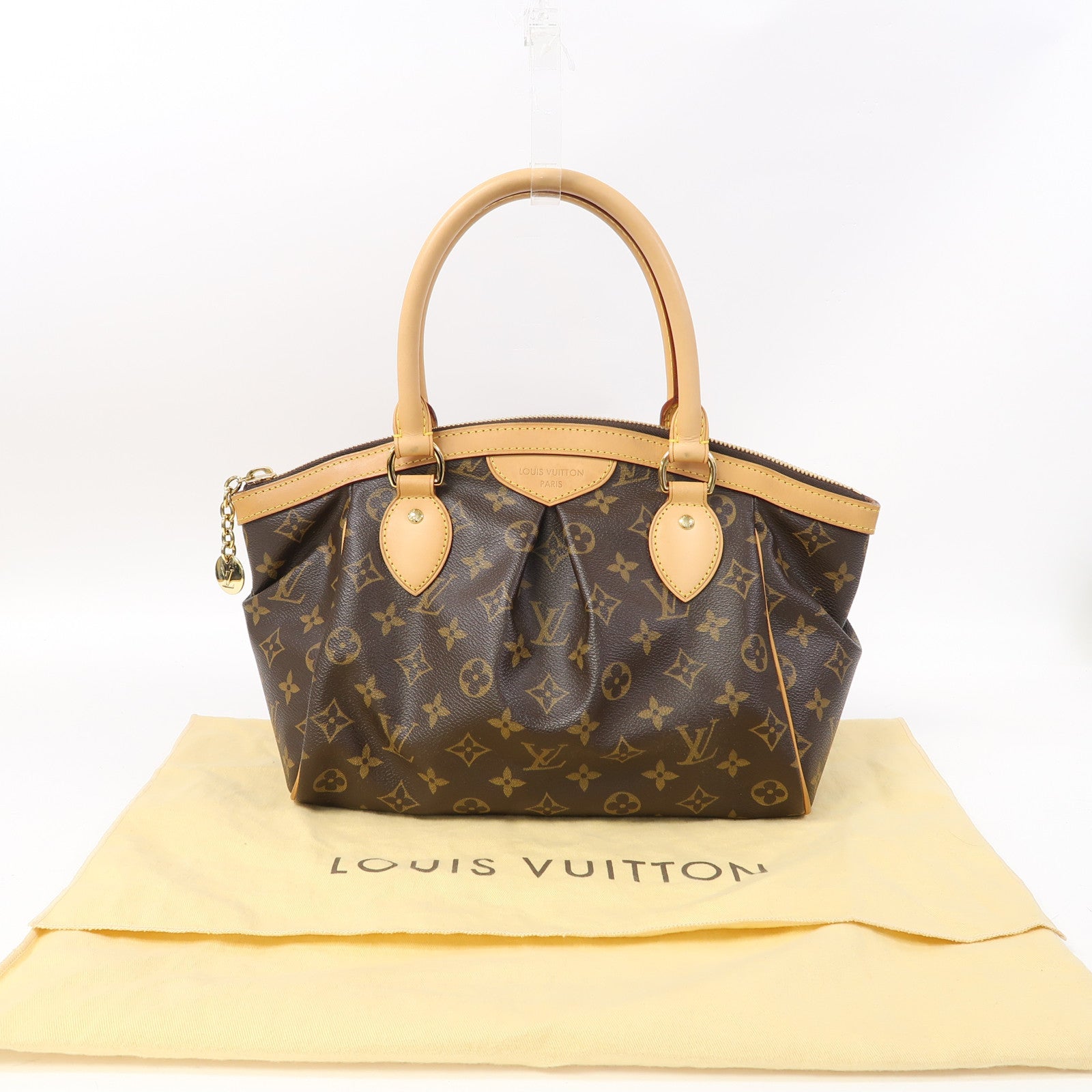 LOUIS VUITTON Monogram Tivoli PM金扣手挽袋啡色