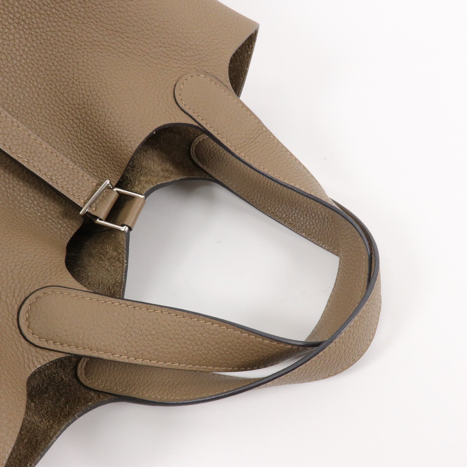 HERMES Clemence皮革Picotin PM手挽袋Trench
