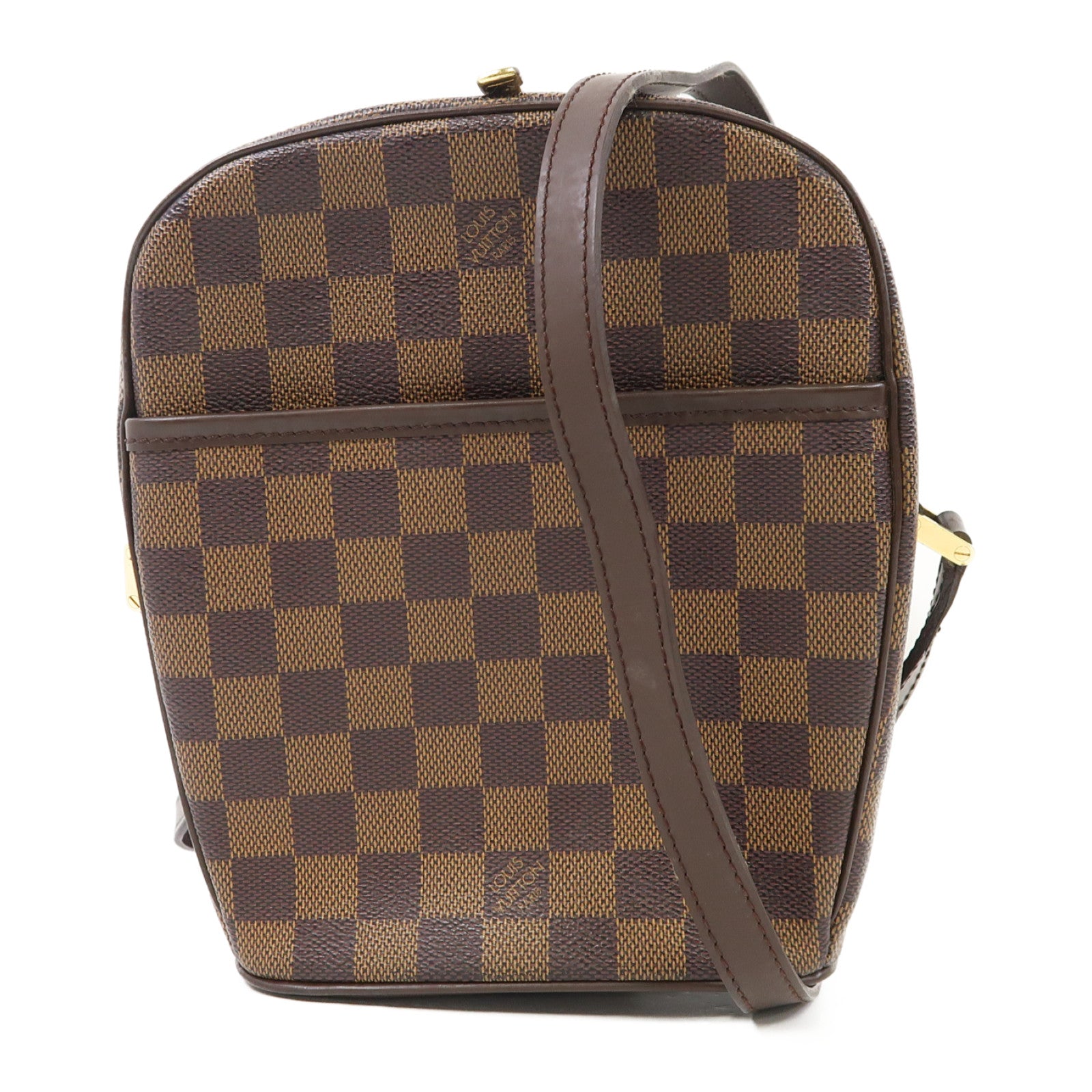 LOUIS VUITTON 【激減優惠】Damier Ipanema PM金扣肩背袋啡色