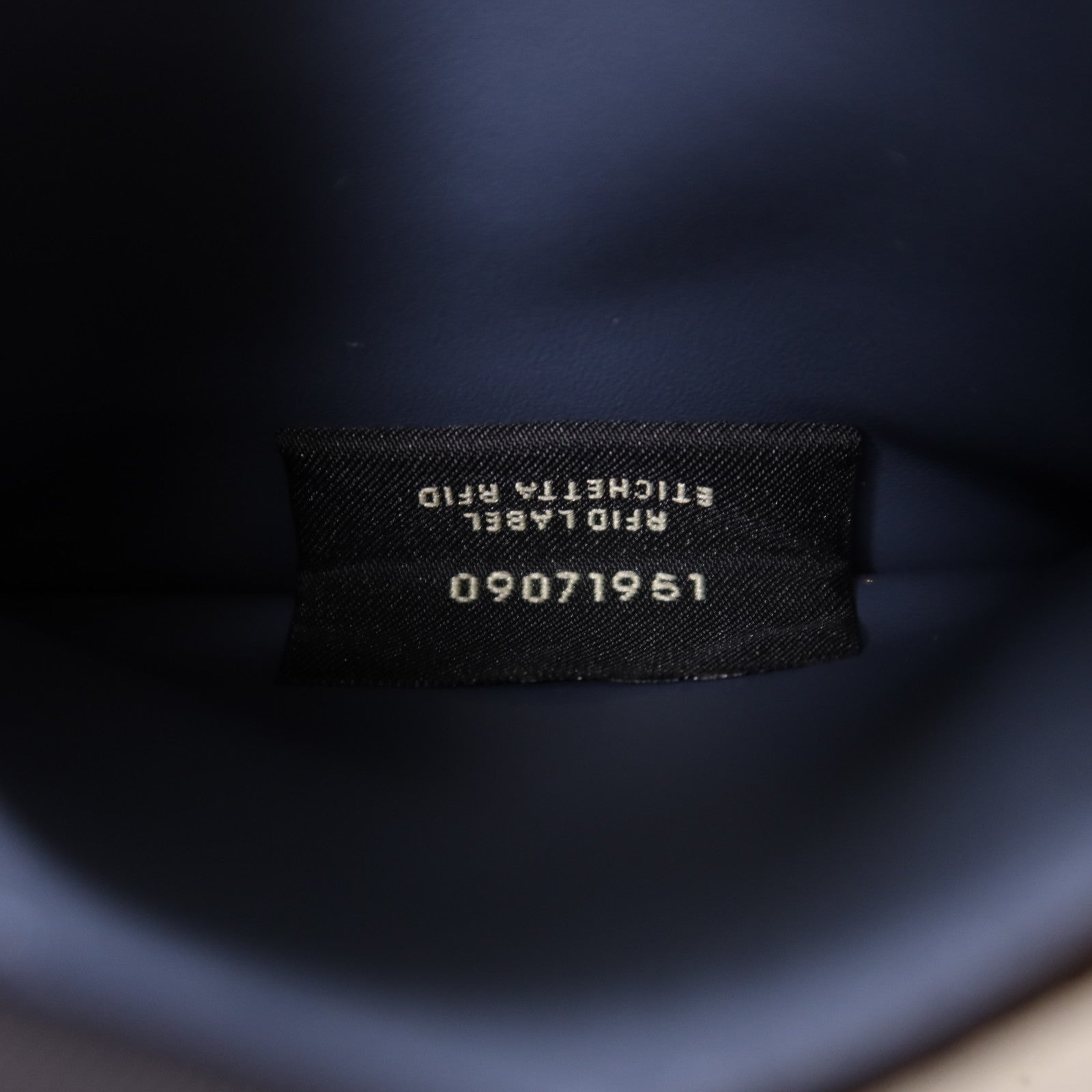 FENDI SHW Squared Card Case Leather/Coated Canvas Blue/Brown