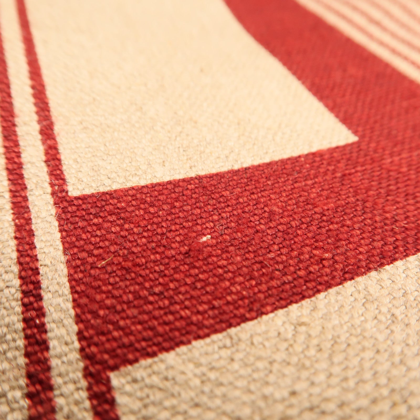 HERMES Toile H帆布Herbag PM手挽肩背兩用袋Rouge Piment/Bordeaux
