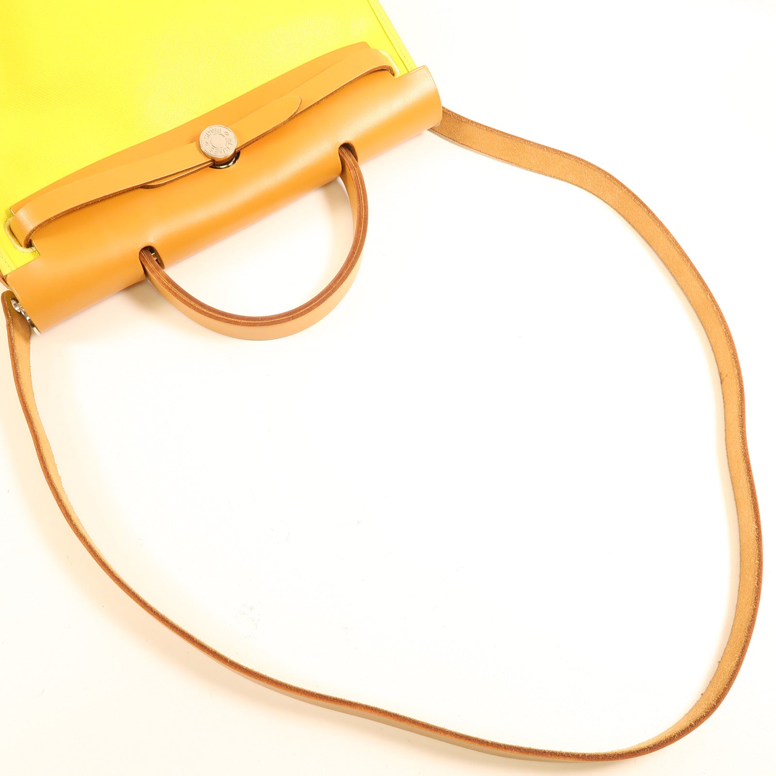 HERMES Toile Criss/Vash Hunter Herbag Zip銀扣手挽肩背兩用袋