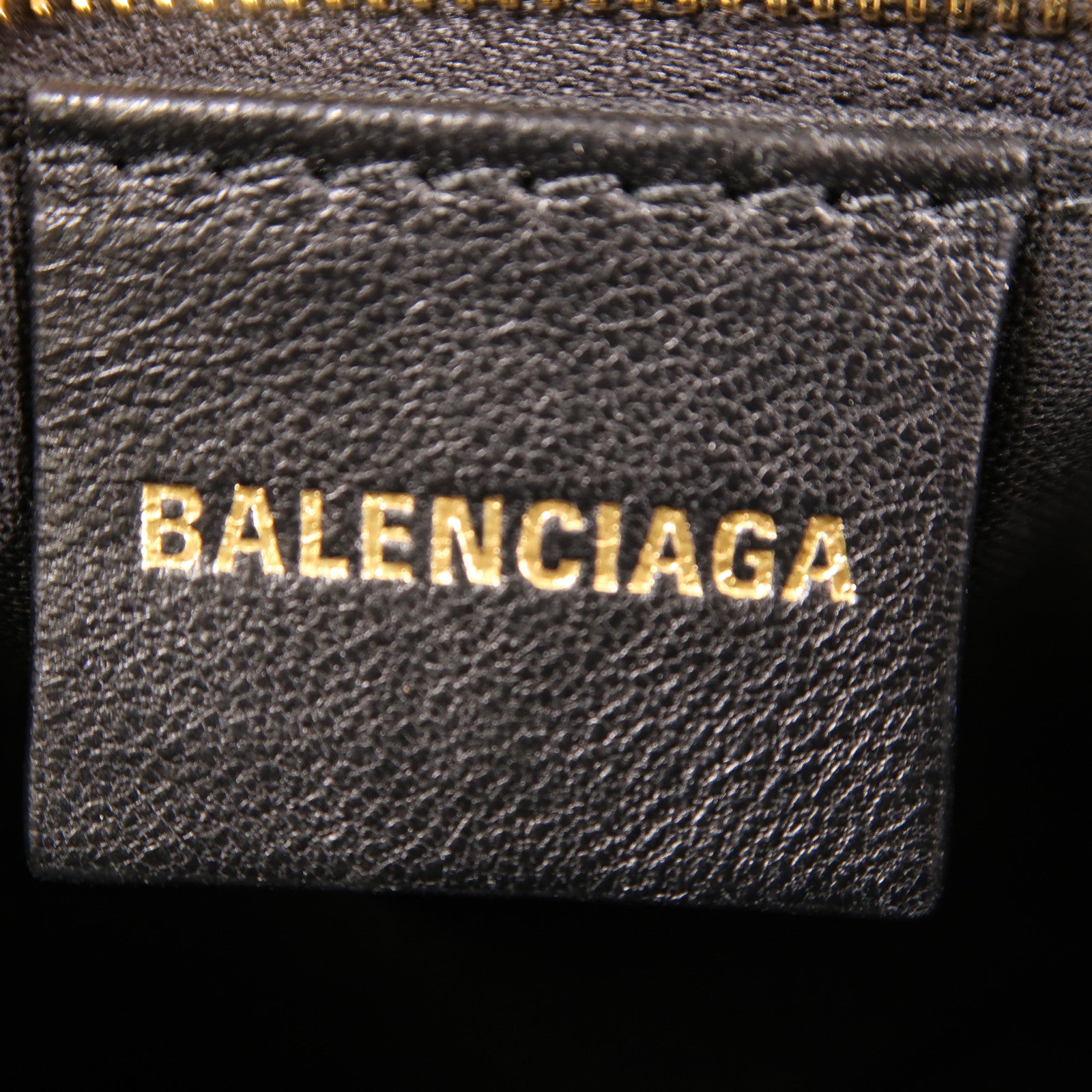 BALENCIAGA 塗層帆布Signature Small金扣肩背袋棕色