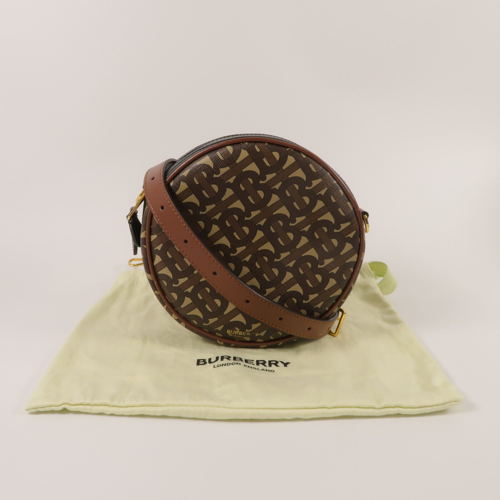 BURBERRY 塗層帆布/牛皮皮革Louise TB肩背袋