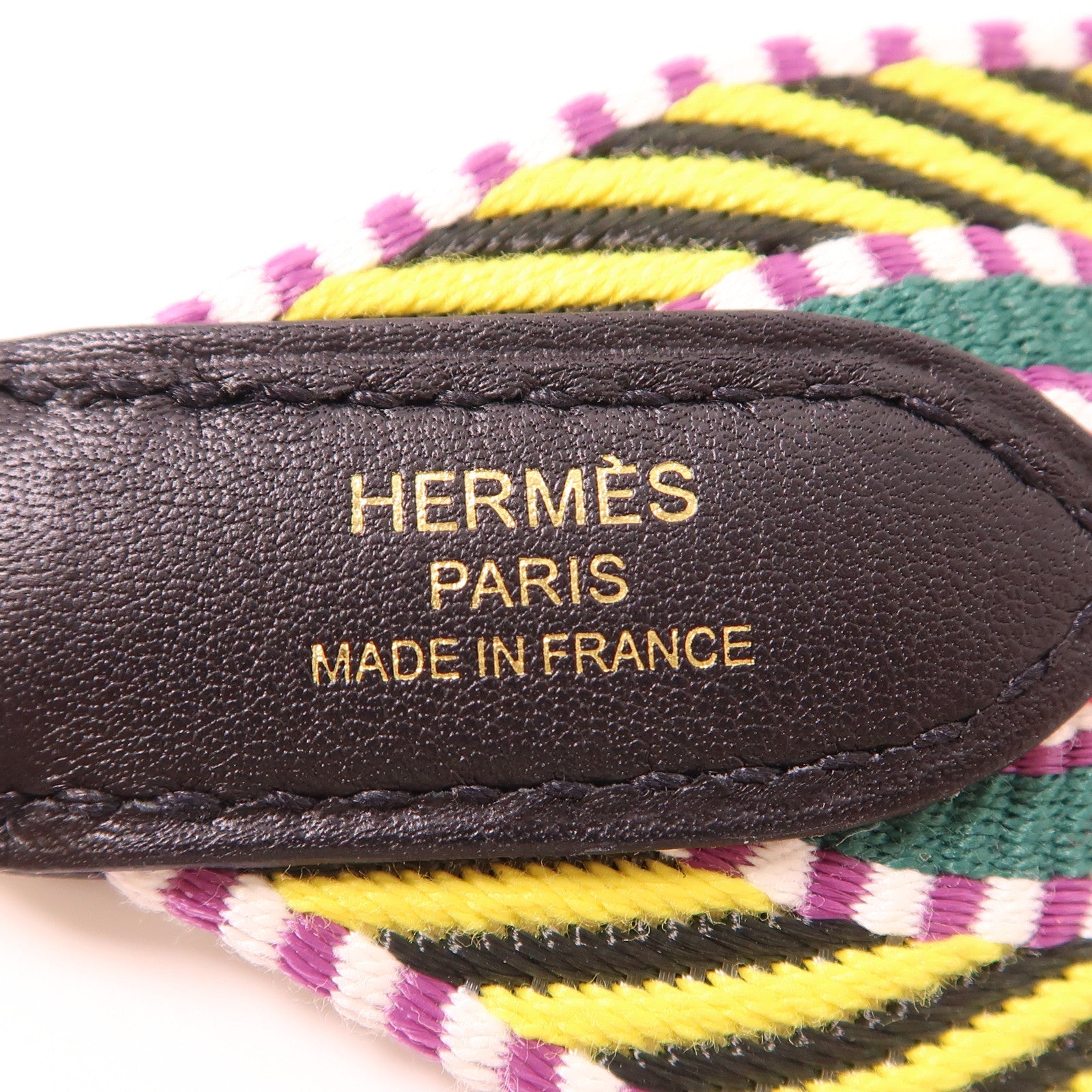 HERMES 帆布Strap金扣肩背帶