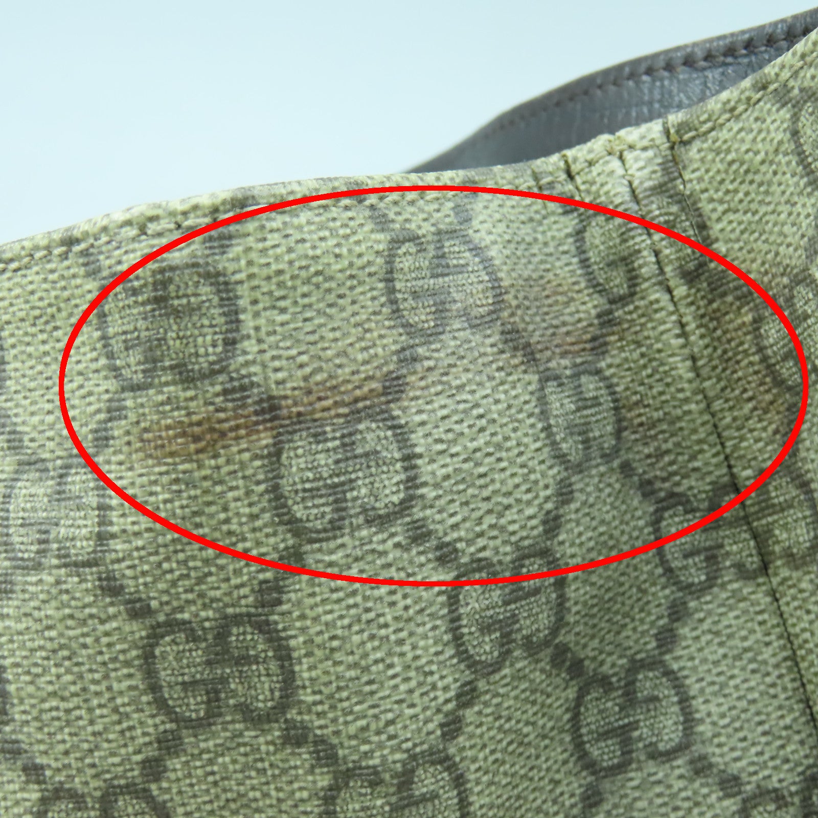 GUCCI 塗層帆布Hand Bag銀扣肩背袋啡色