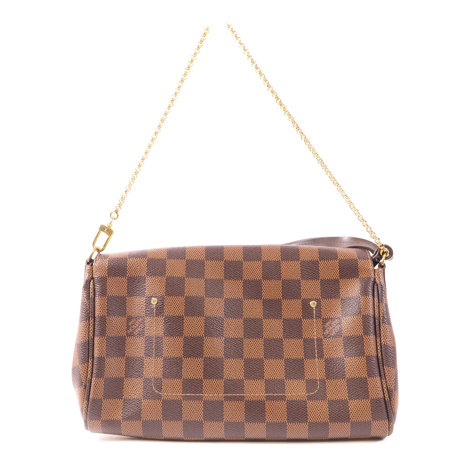 LOUIS VUITTON Damier Favorite MM金扣手挽肩背兩用袋