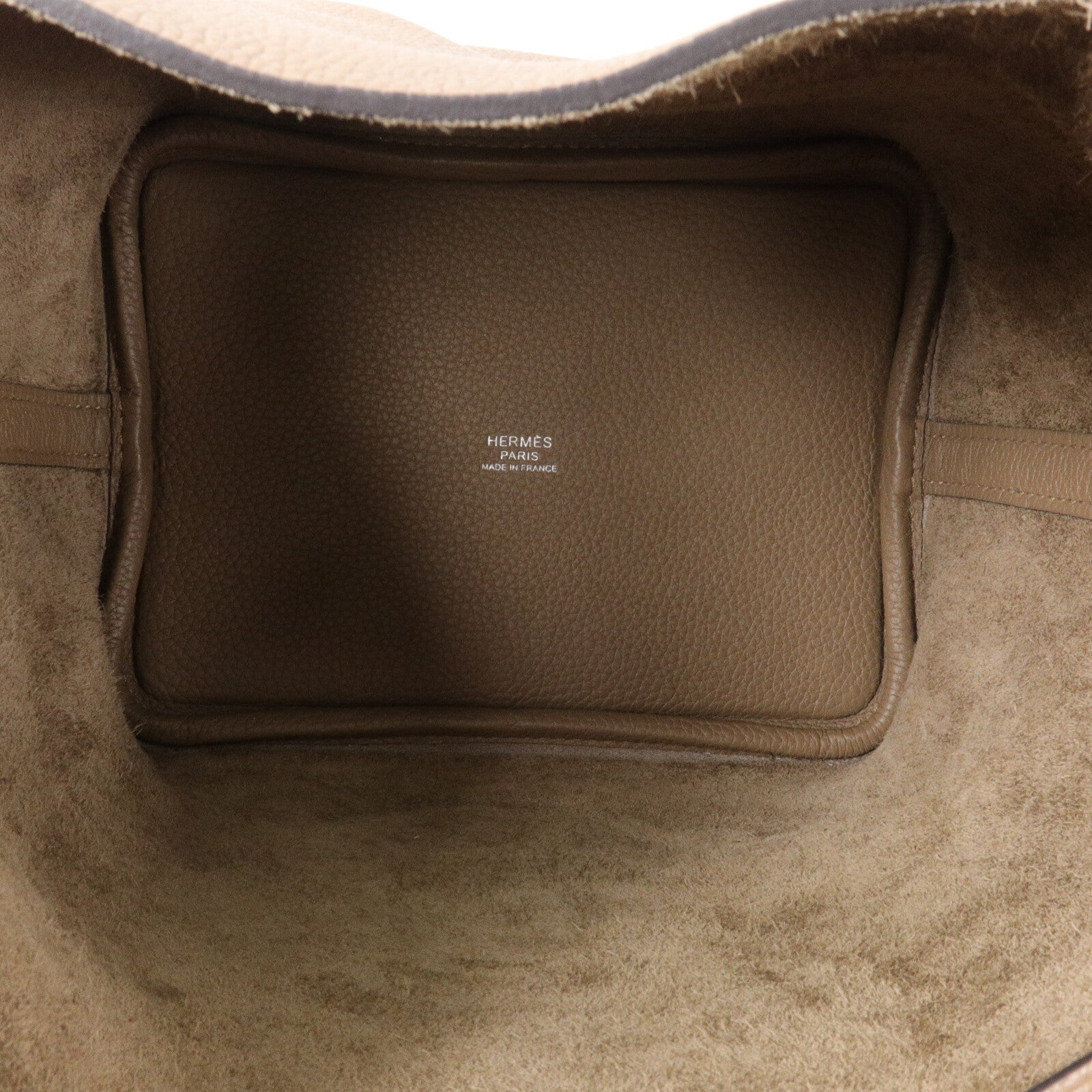 HERMES Clemence皮革Picotin PM手挽袋Trench