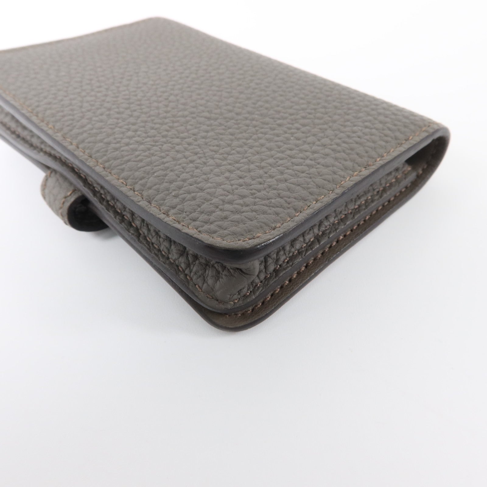 HERMES Togo皮革Dogon Card Case銀扣卡片套Etain