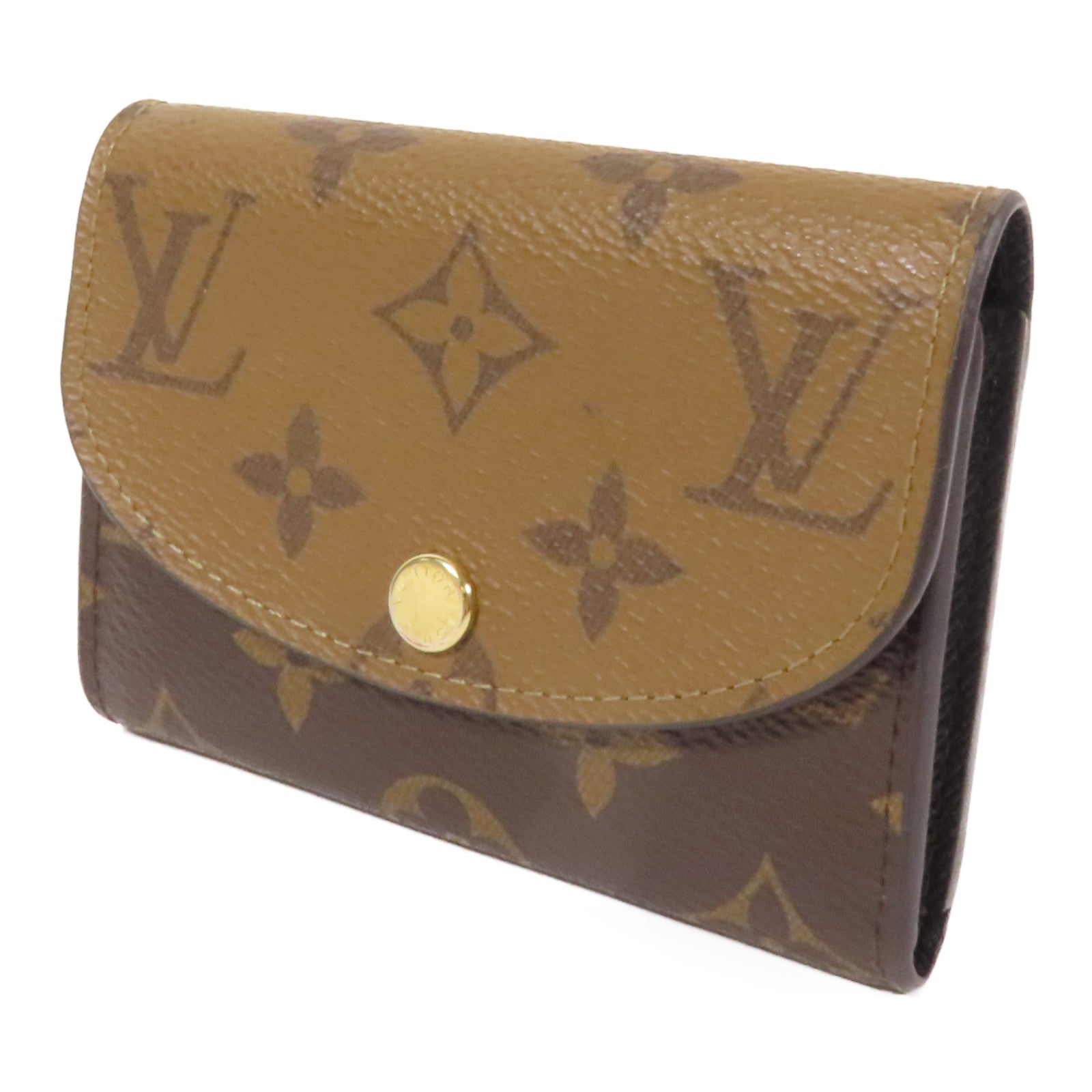 LOUIS VUITTON Monogram Reverse Cannes Rosalie Coin Purse金扣零錢包