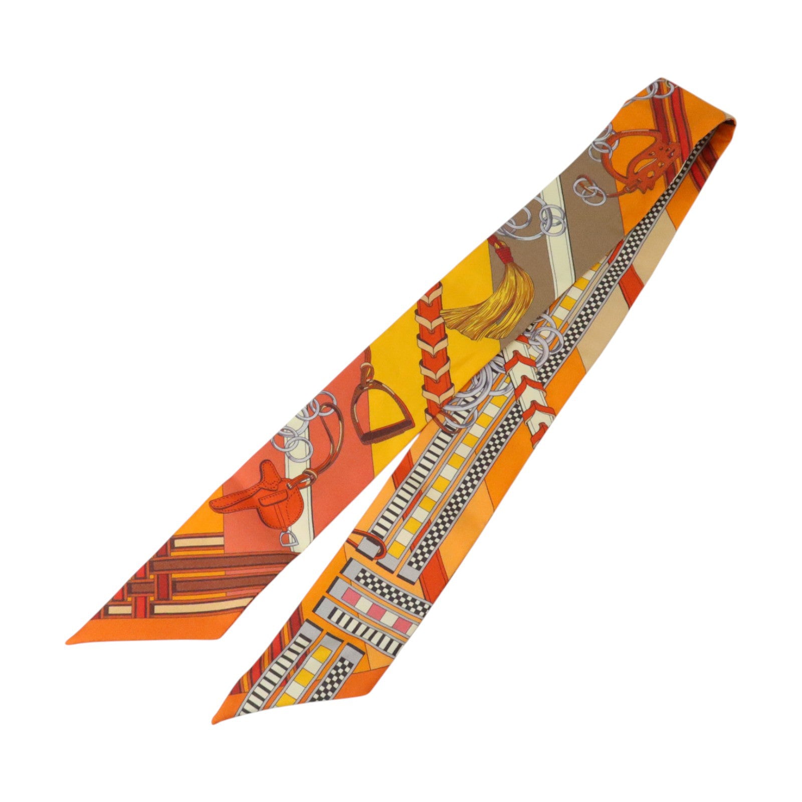HERMES 絲質Twilly絲巾