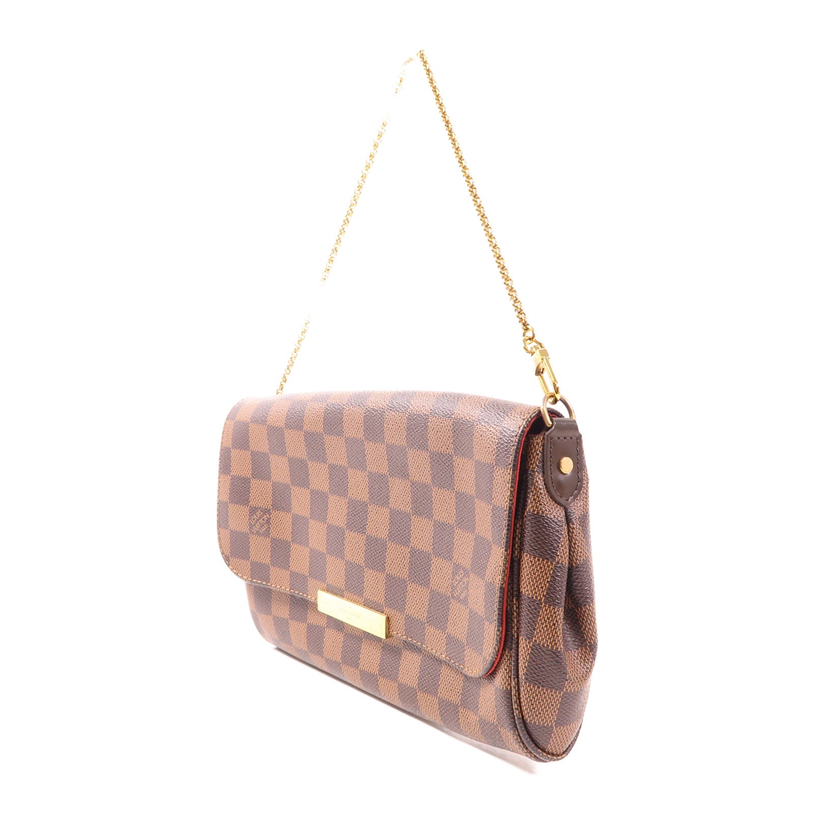 LOUIS VUITTON Damier Favorite MM金扣手挽肩背兩用袋