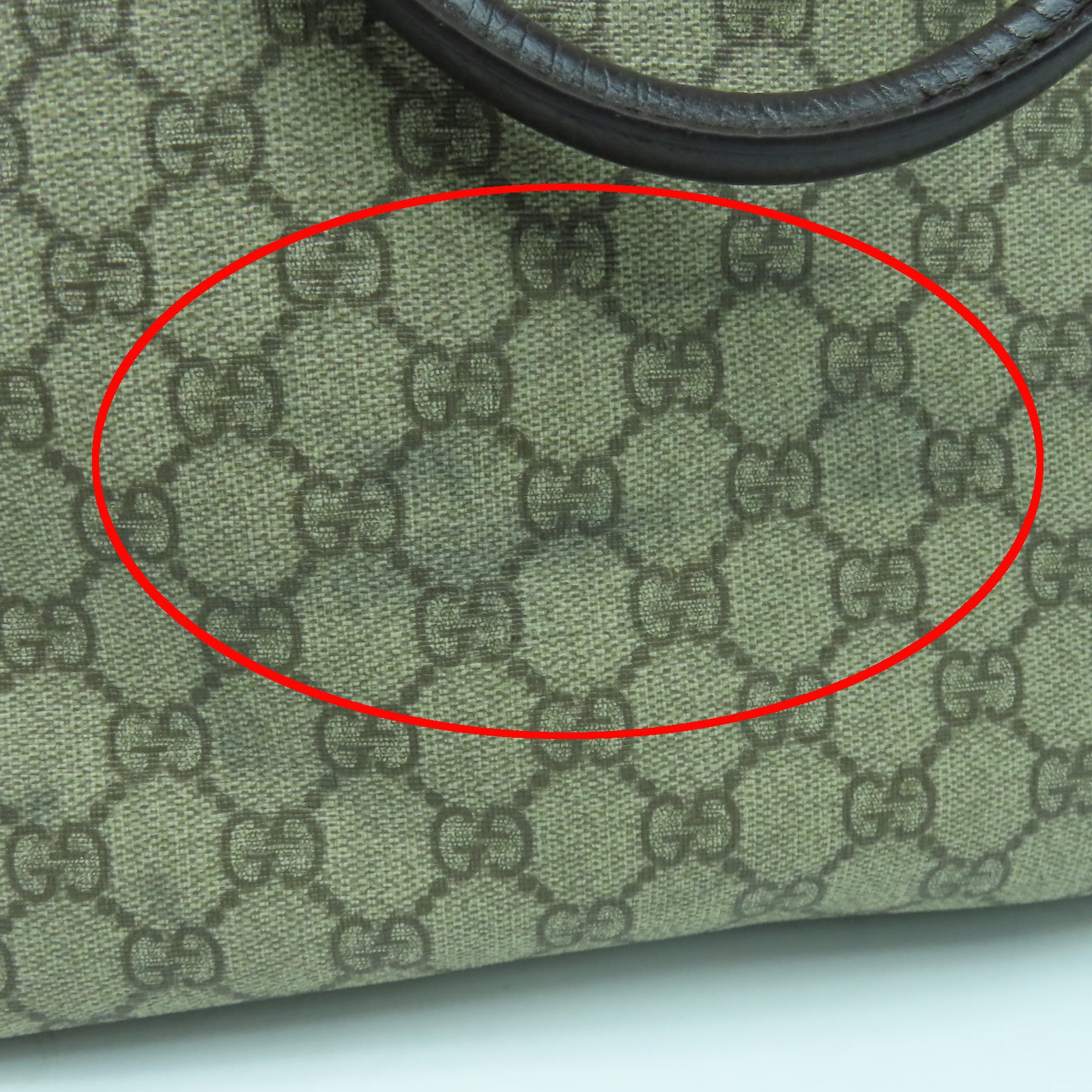 GUCCI 塗層帆布Hand Bag銀扣肩背袋啡色