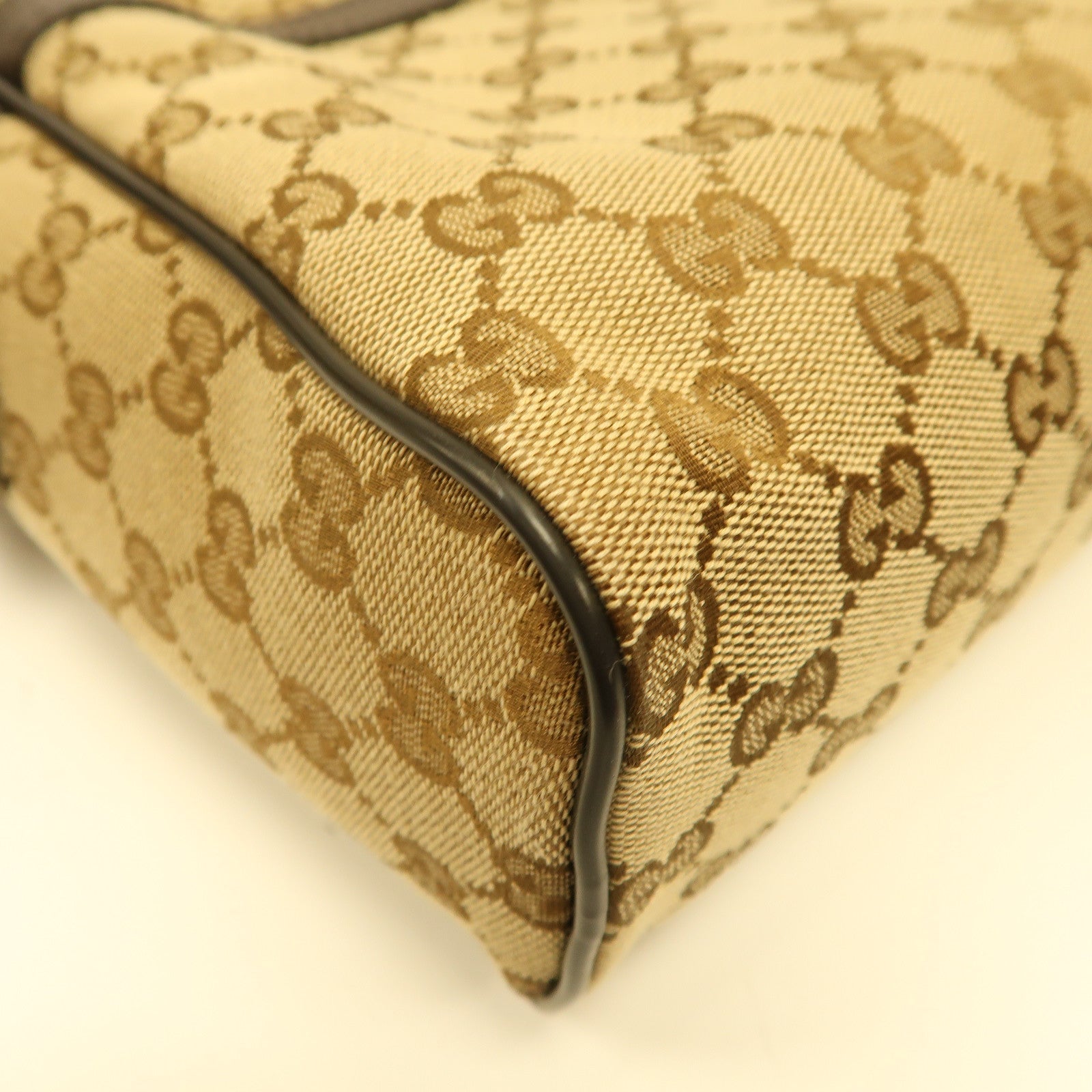 GUCCI 【激減優惠】帆布Shoulder Bag銀扣肩背袋啡色