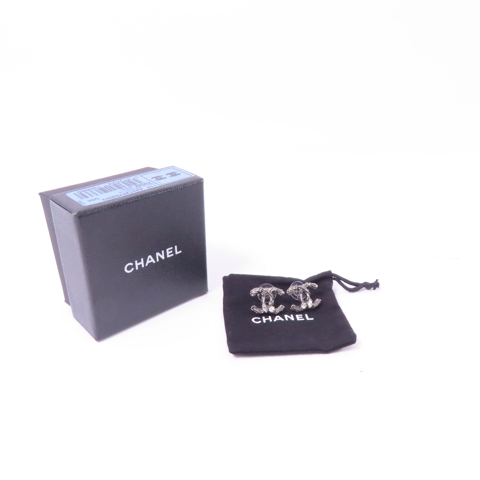 CHANEL PVC/金屬Earrings耳環銀色/透明