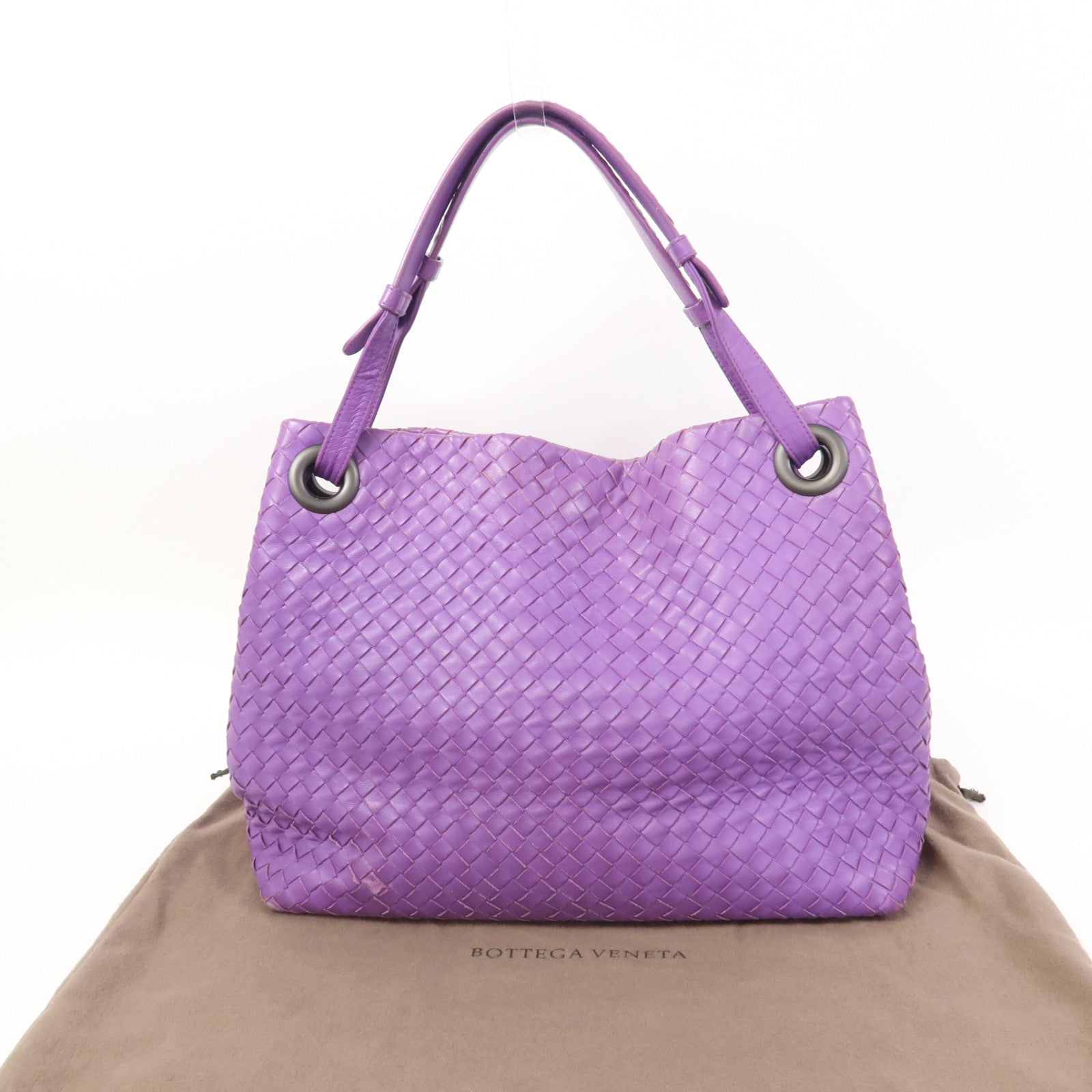 BOTTEGA VENETA 織紋皮革Shoulder Bag肩背袋紫色
