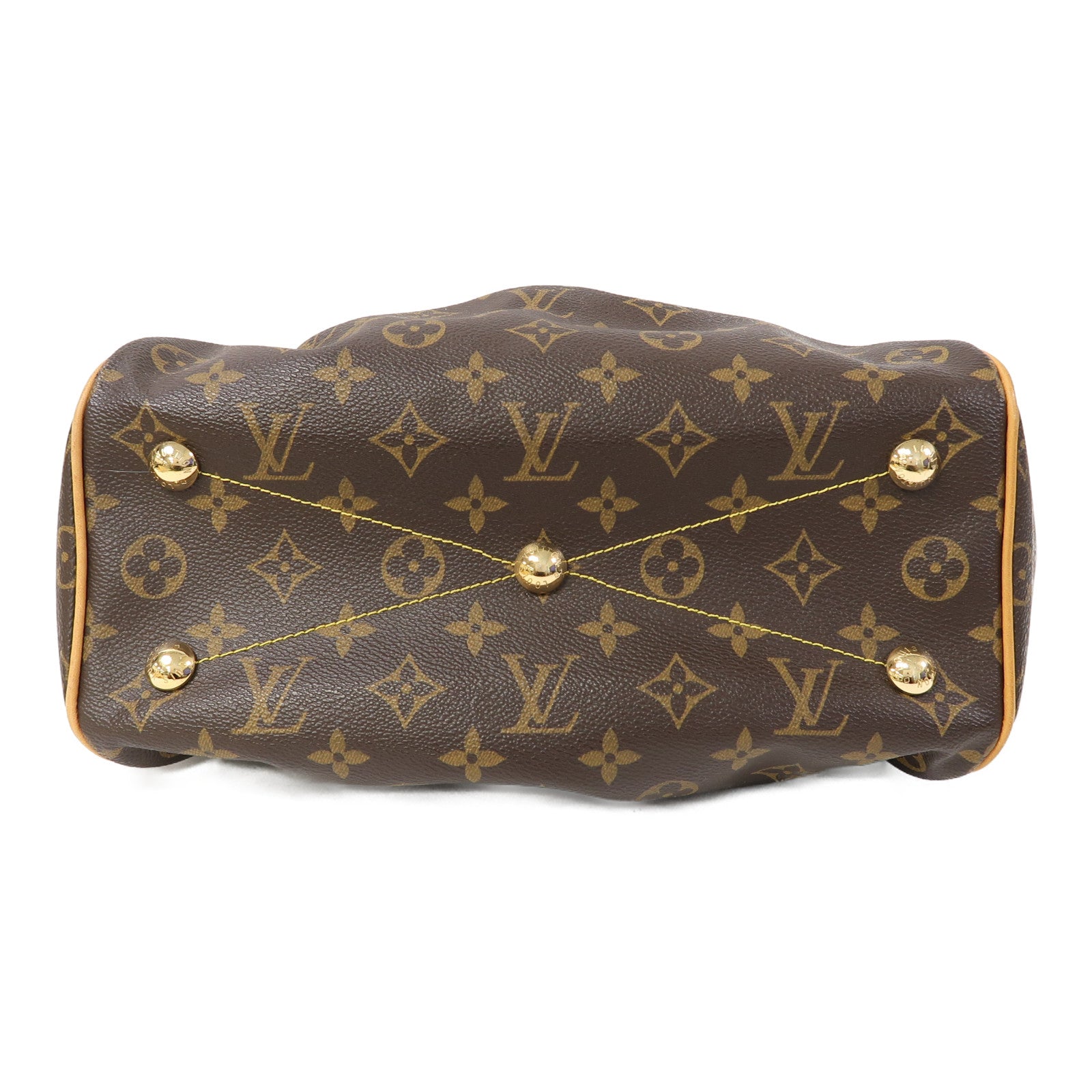 LOUIS VUITTON Monogram Tivoli PM金扣手挽袋啡色