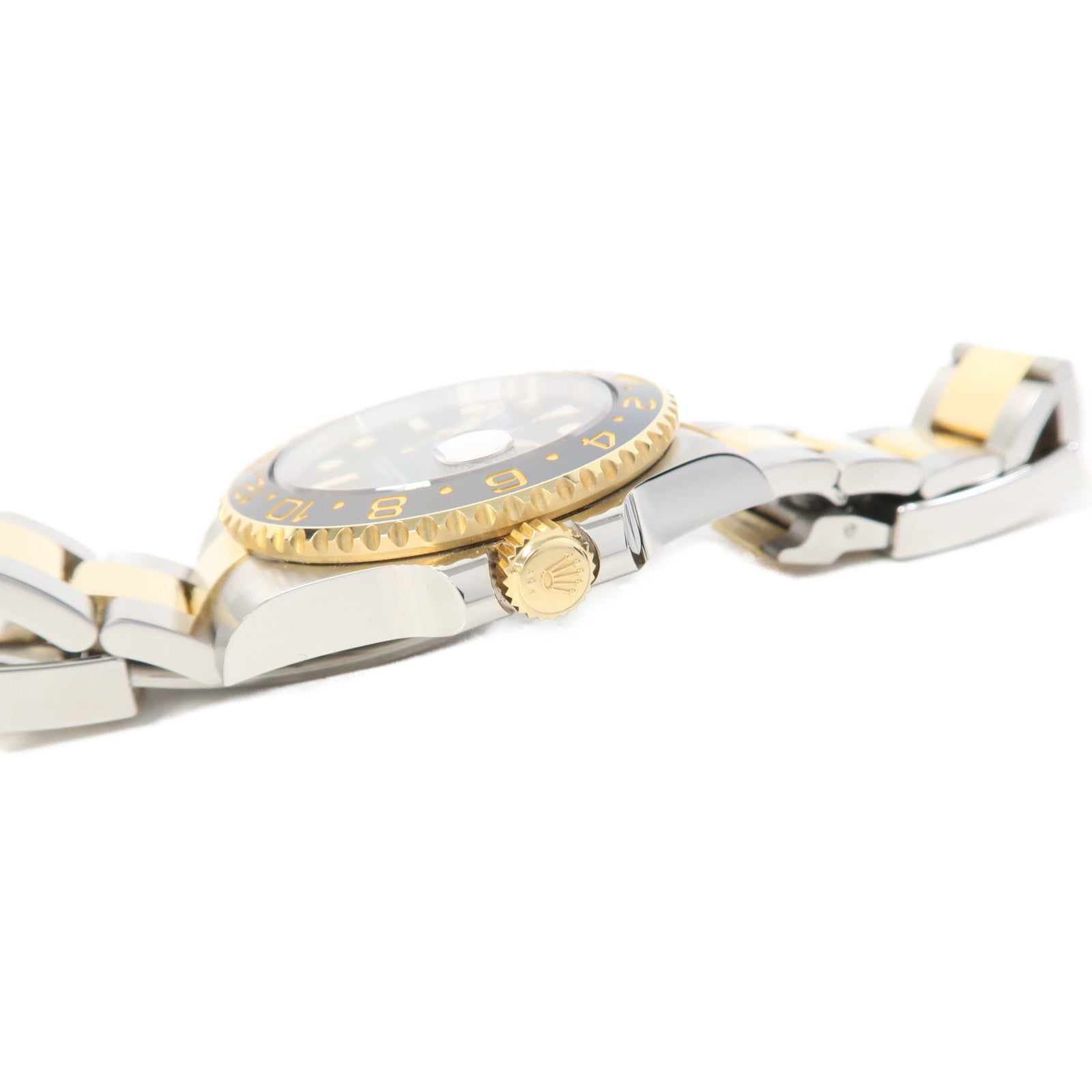 ROLEX 18K黃金/不鏽鋼GMT MasterⅡ手錶自動機芯黑色