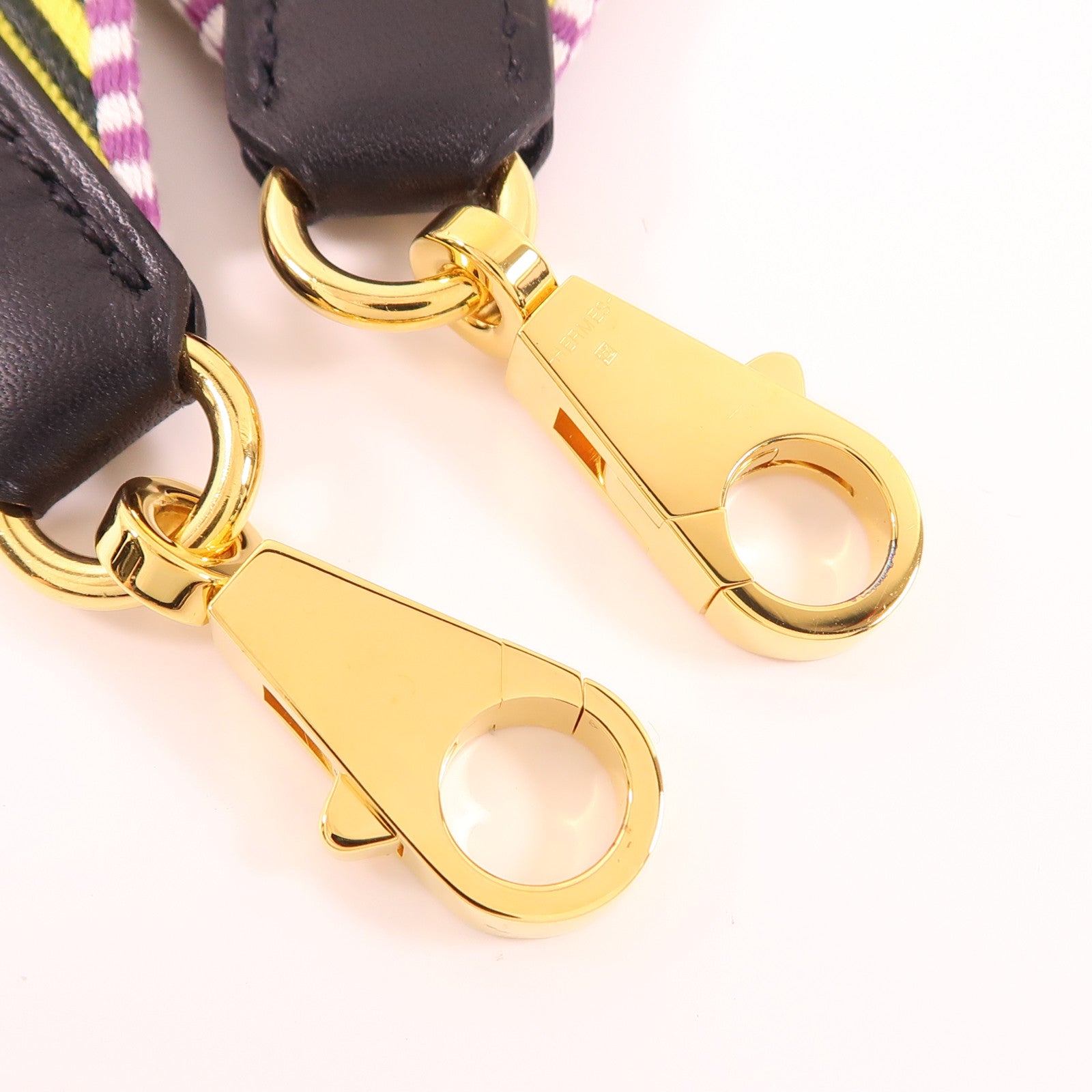 HERMES 帆布Strap金扣肩背帶