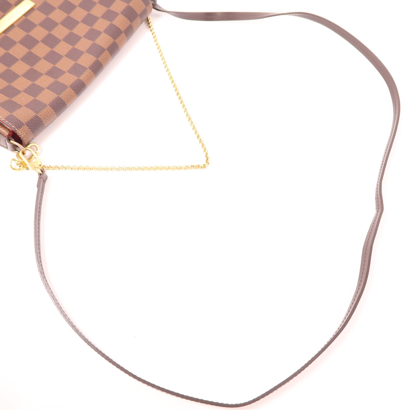LOUIS VUITTON Damier Favorite MM金扣手挽肩背兩用袋