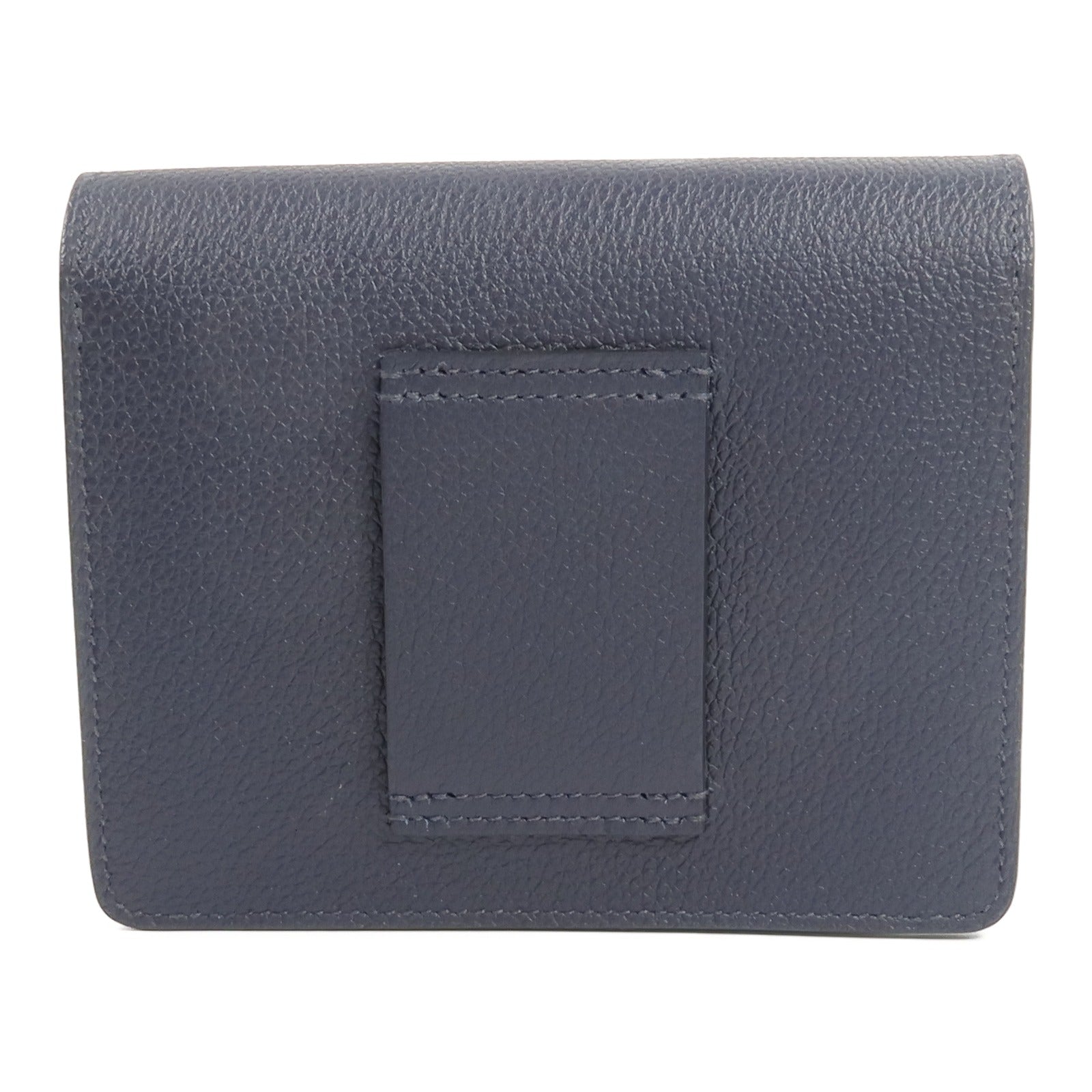 HERMES 【激減優惠】Evercolor皮革Roulis Slim Wallet錢包Bleu Nuit
