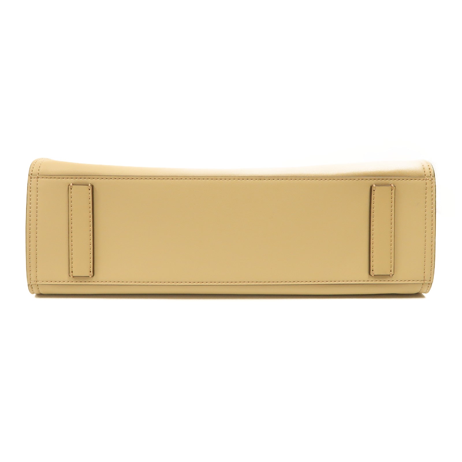 Tory Burch 牛皮皮革Shoulder Bag金扣手挽肩背兩用袋奶茶色