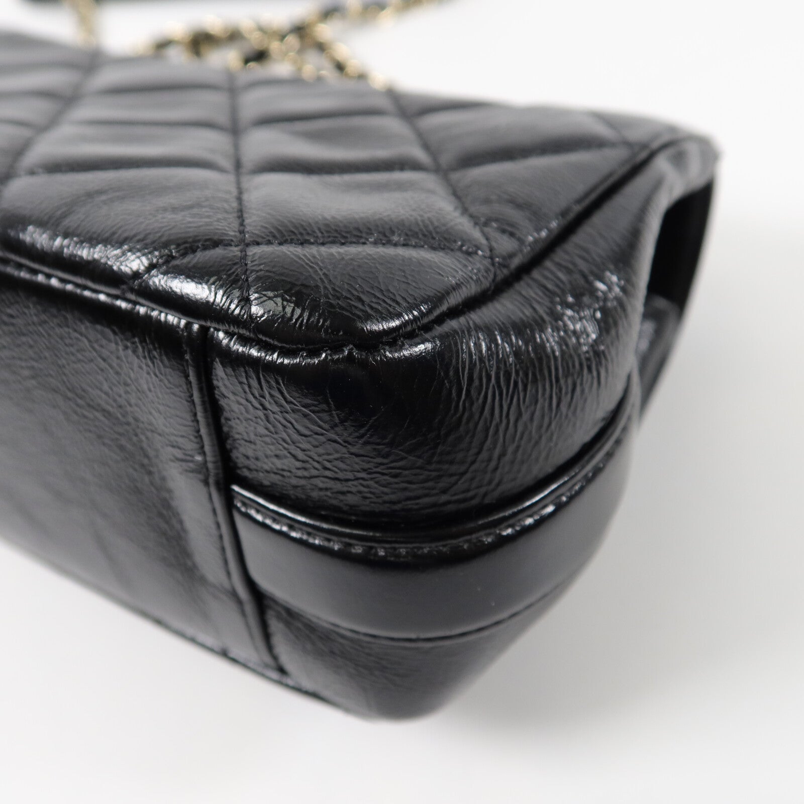 CHANEL 漆皮皮革Diana Flap鏈帶肩背袋