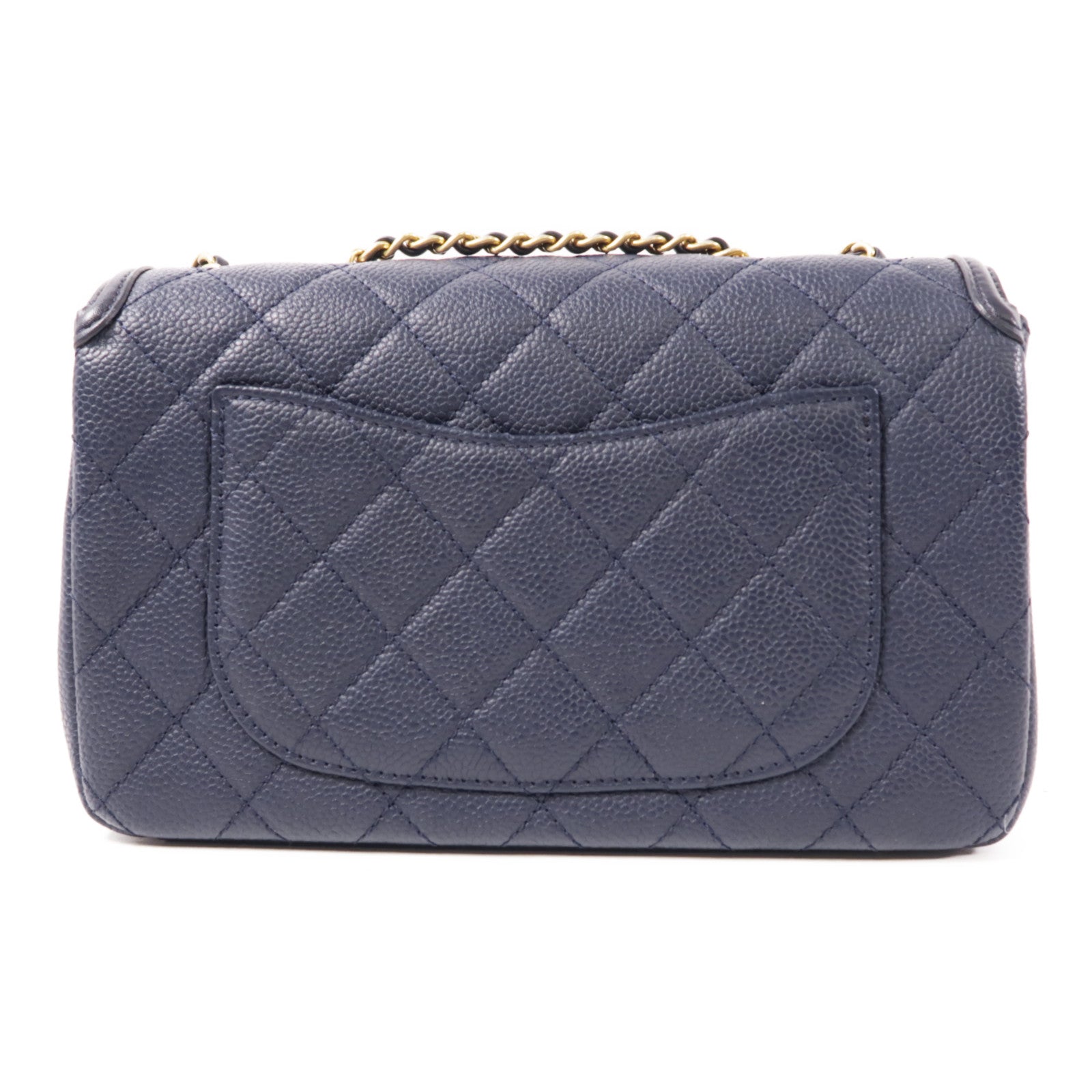 CHANEL 牛皮皮革Chain Shoulder金扣鏈帶肩背袋